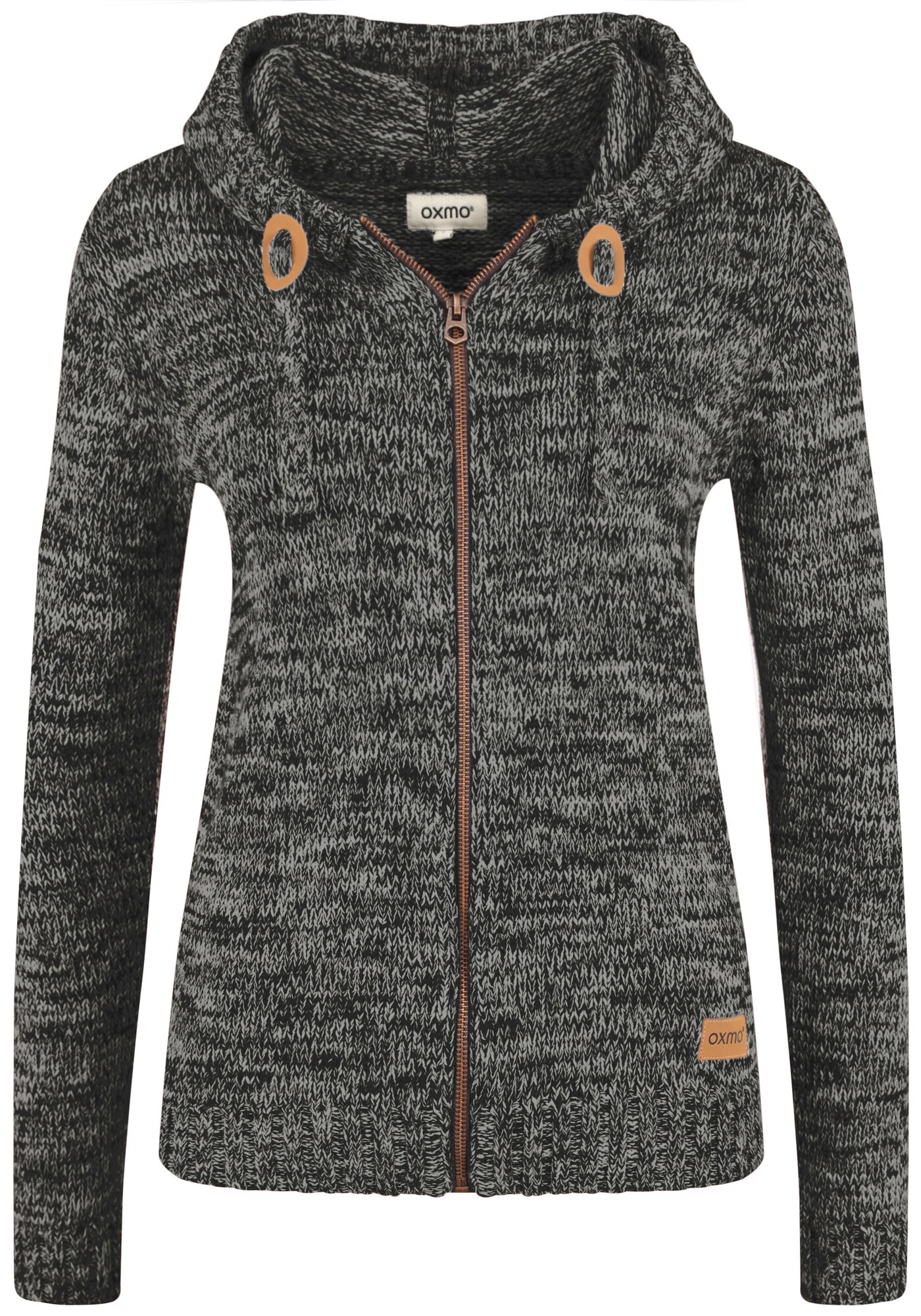 Oxmo Cárdigan 'Philadelphia'  marrón / gris oscuro