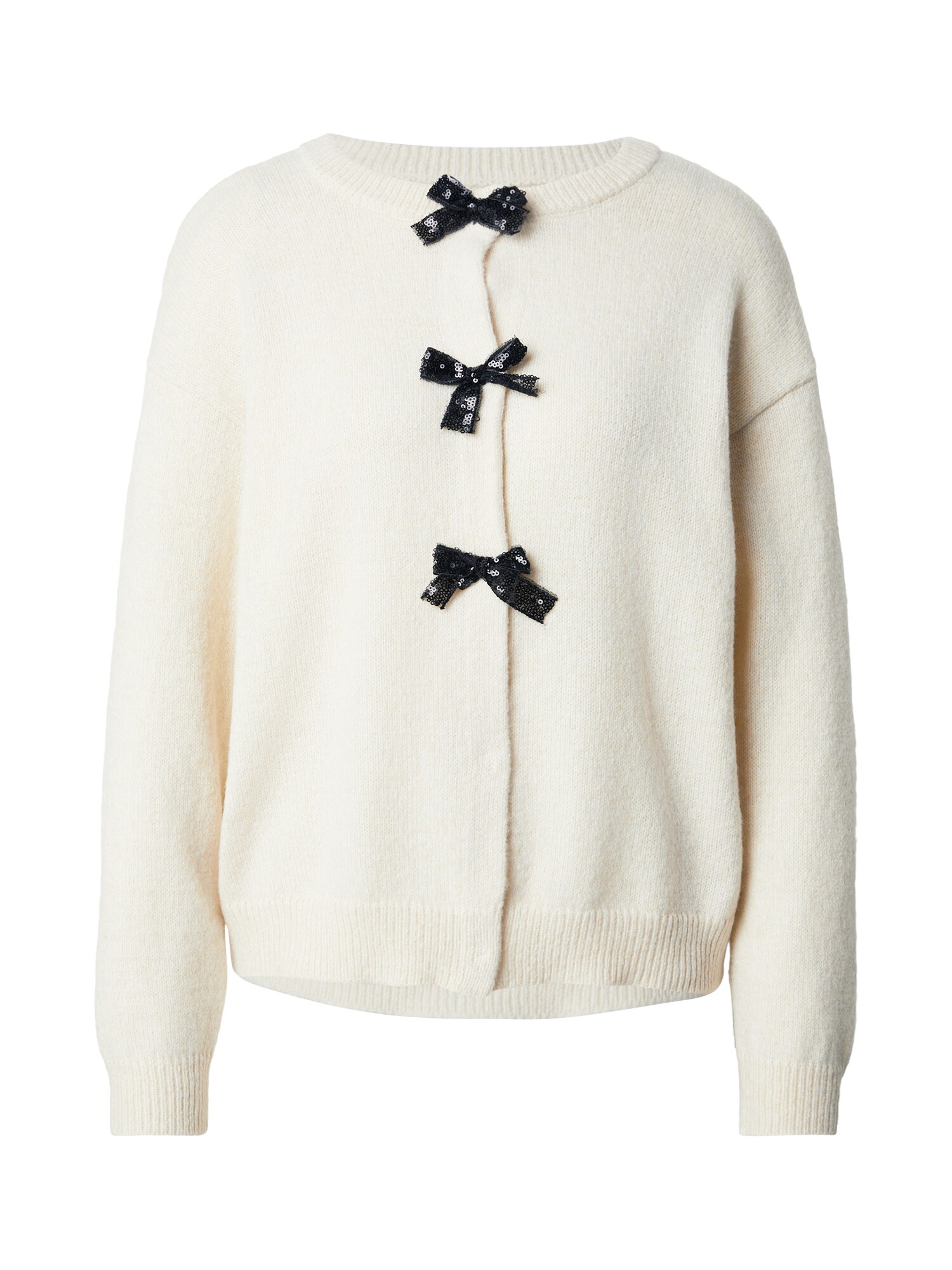 VILA Geacă tricotată VIBRIANNA  bej / negru