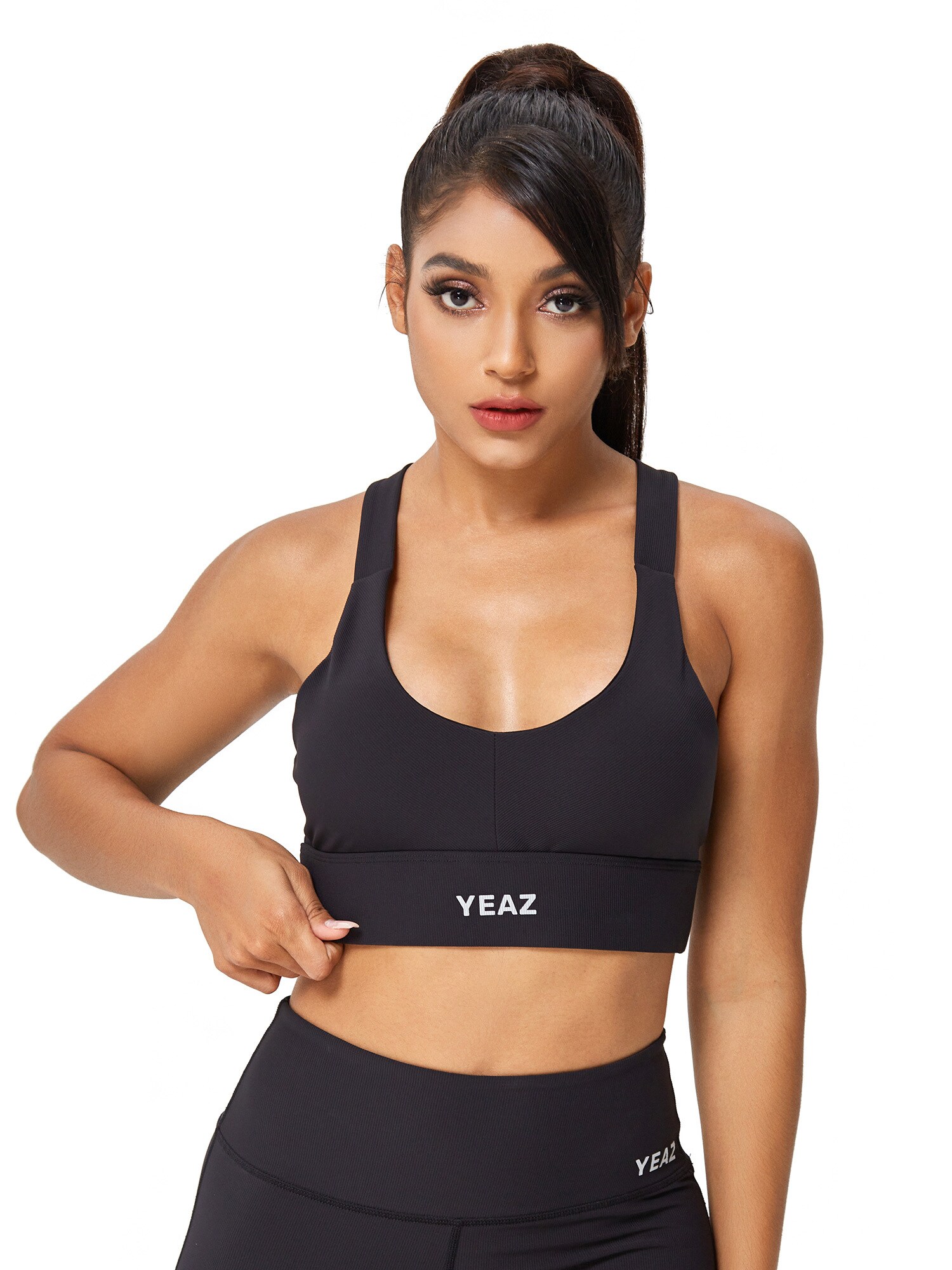 YEAZ Sport top Vibrant negru / alb