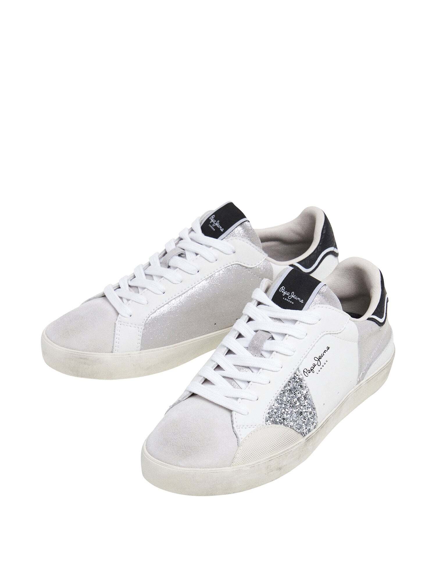 Pepe Jeans Zapatillas deportivas bajas 'Lane'  gris claro / negro / plata / blanco – imagen 3
