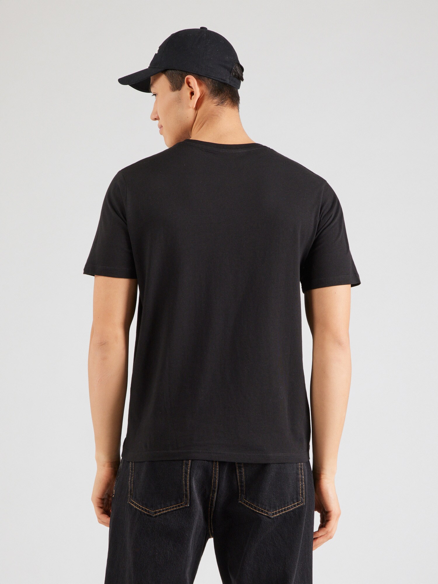 JACK & JONES Tričko brusnicová / čierna / biela (obrázok 3)