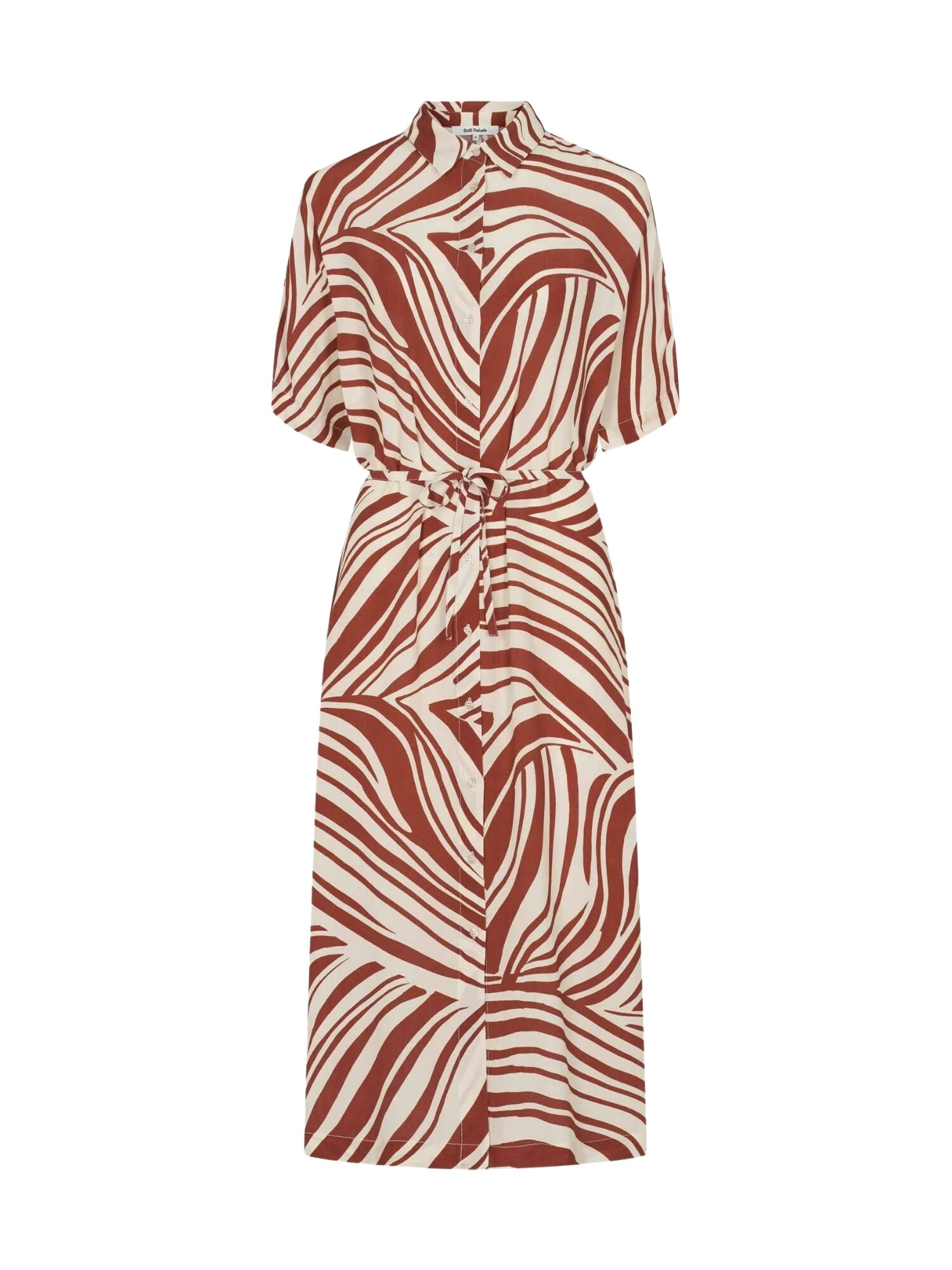 Soft Rebels Rochie 'Billy'  bej / maro ruginiu
