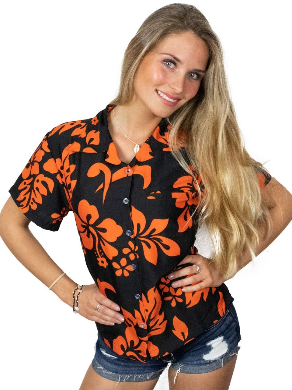 Blus 'Hibiscus Black Line'