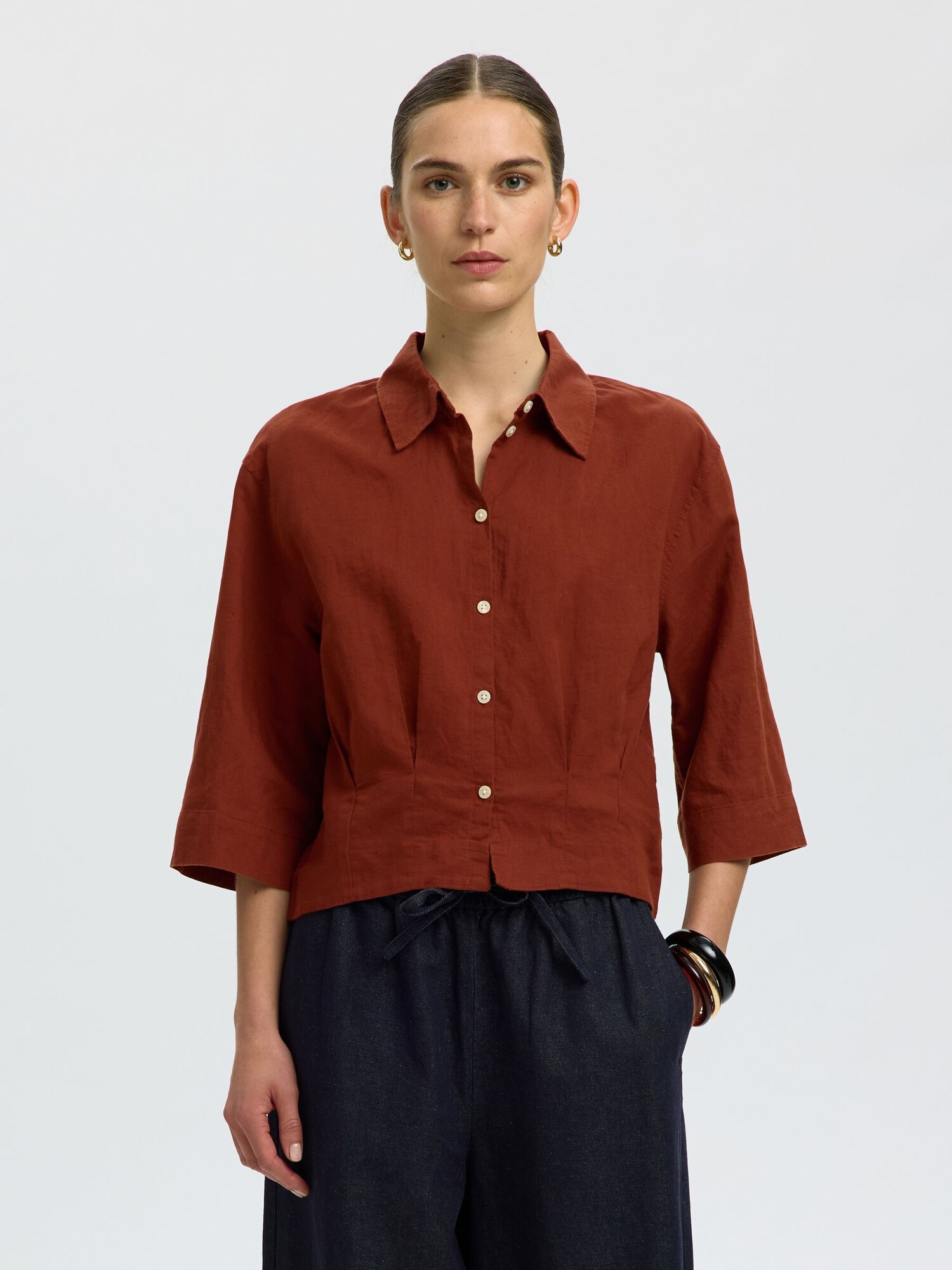 SELECTED Blusa 'SLFCleo'  burdeos