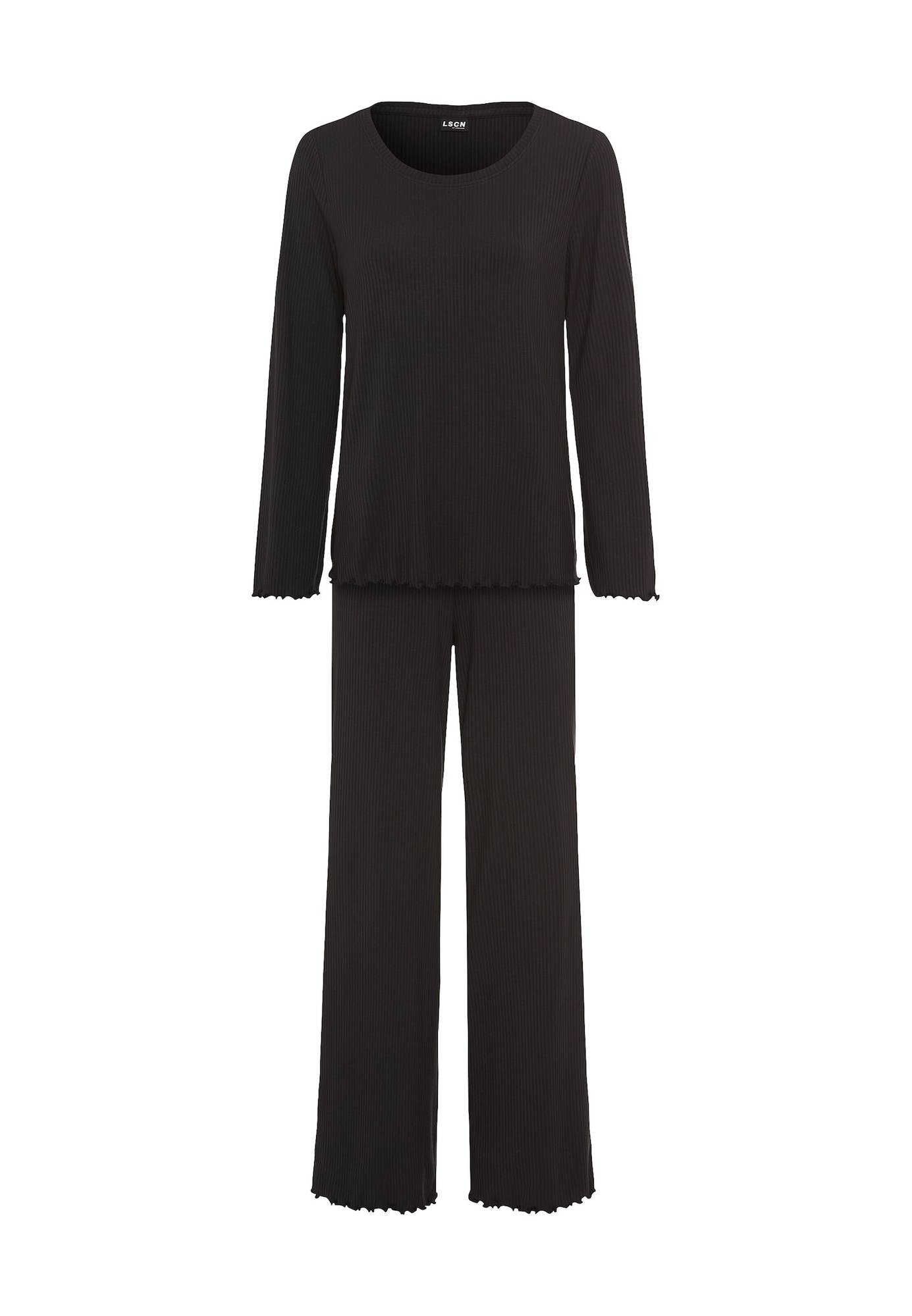 LSCN by LASCANA Pijama  negru / alb