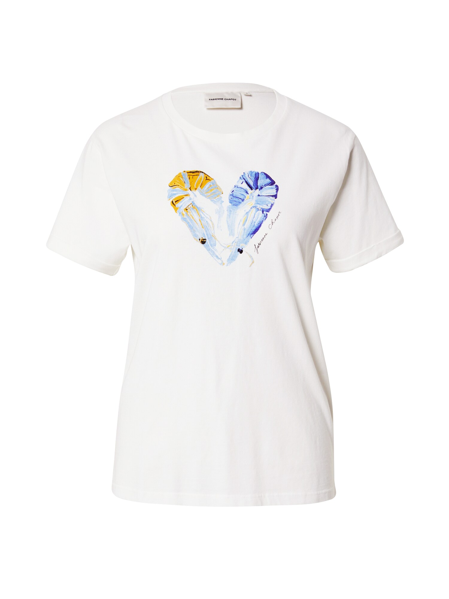 Fabienne Chapot Marškinėliai 'Romy' balta / šviesiai mėlyna / tamsiai geltona / tamsiai mėlyna