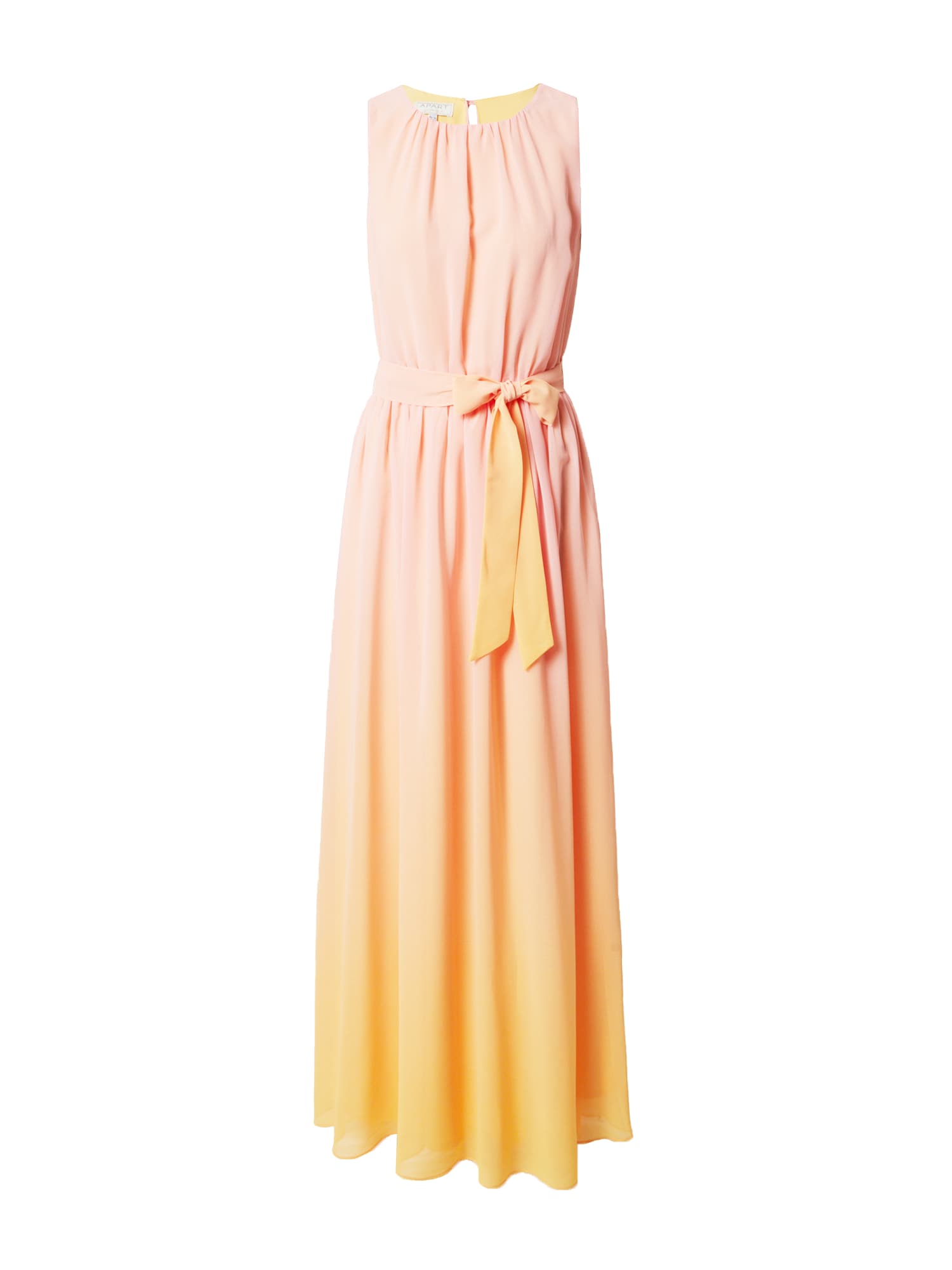 APART Vakarinė suknelė geltona / abrikosų spalva / ryškiai rožinė spalva