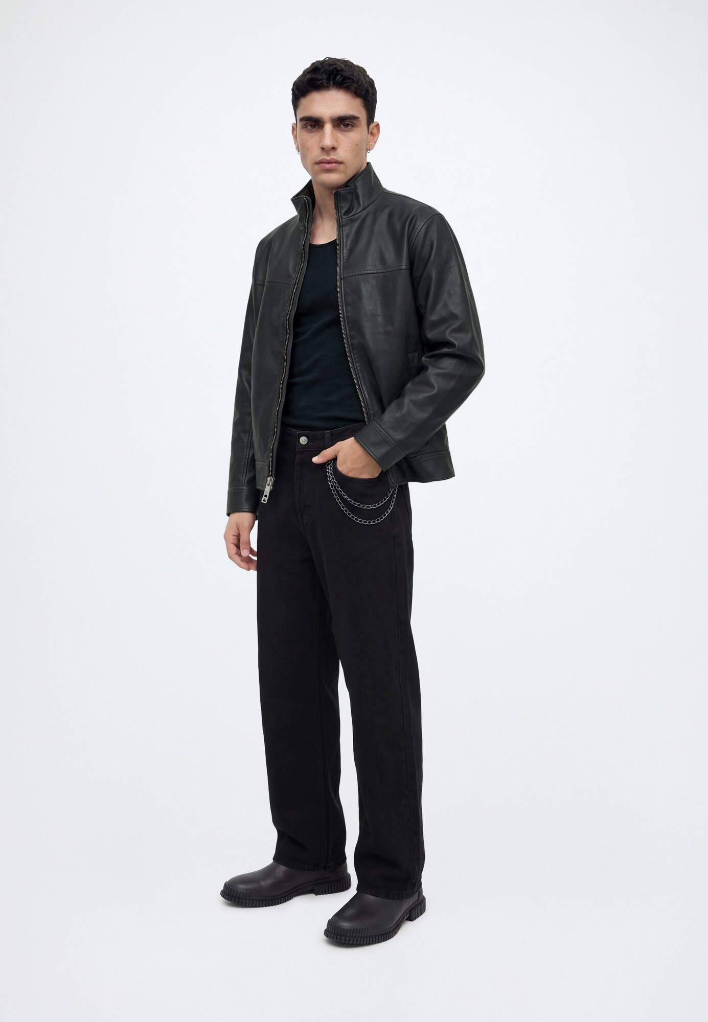 Abercrombie & Fitch Chaqueta de entretiempo  negro – imagen 4