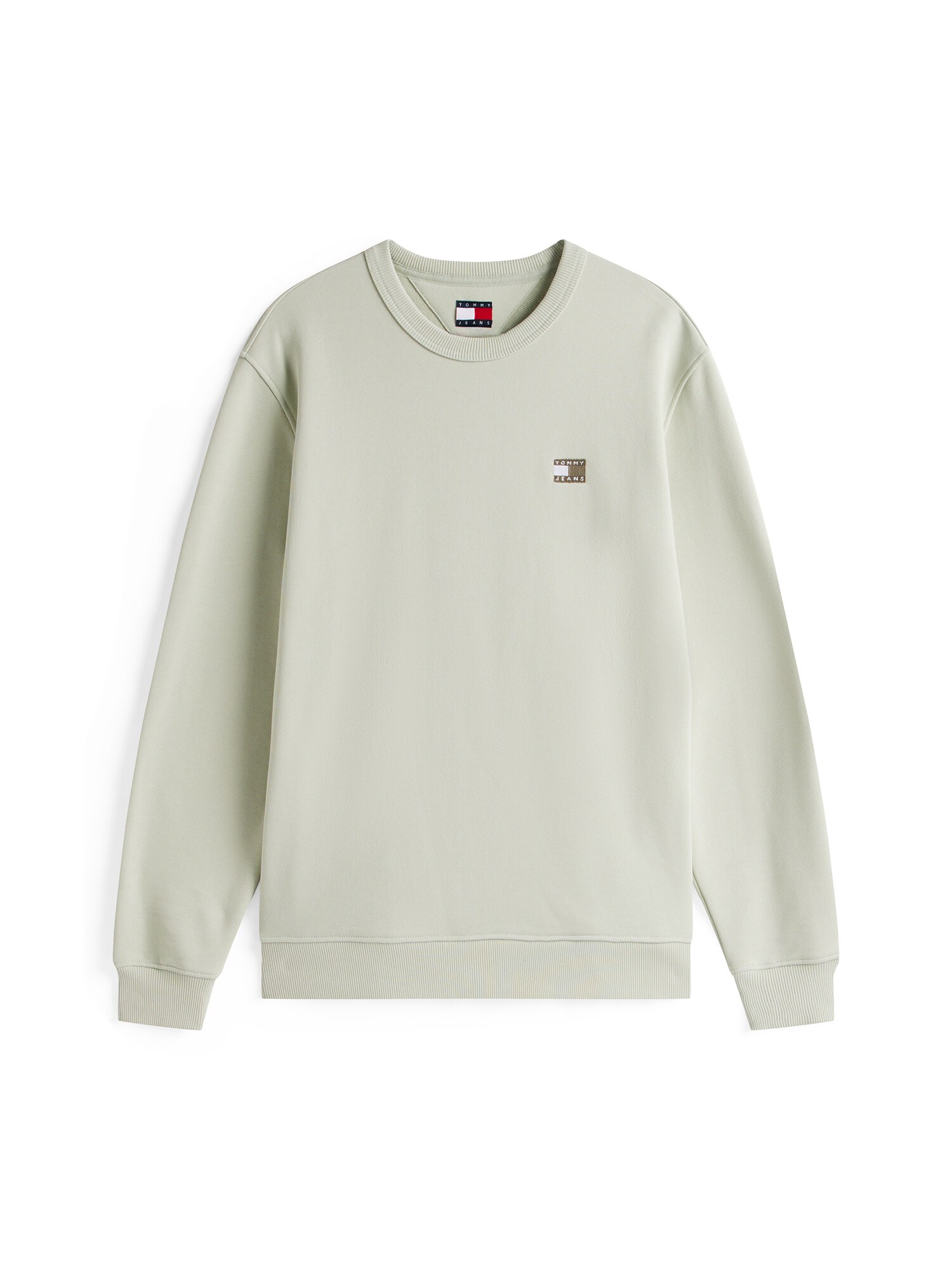 Tommy Jeans Mikina  olivová / svetlozelená / biela