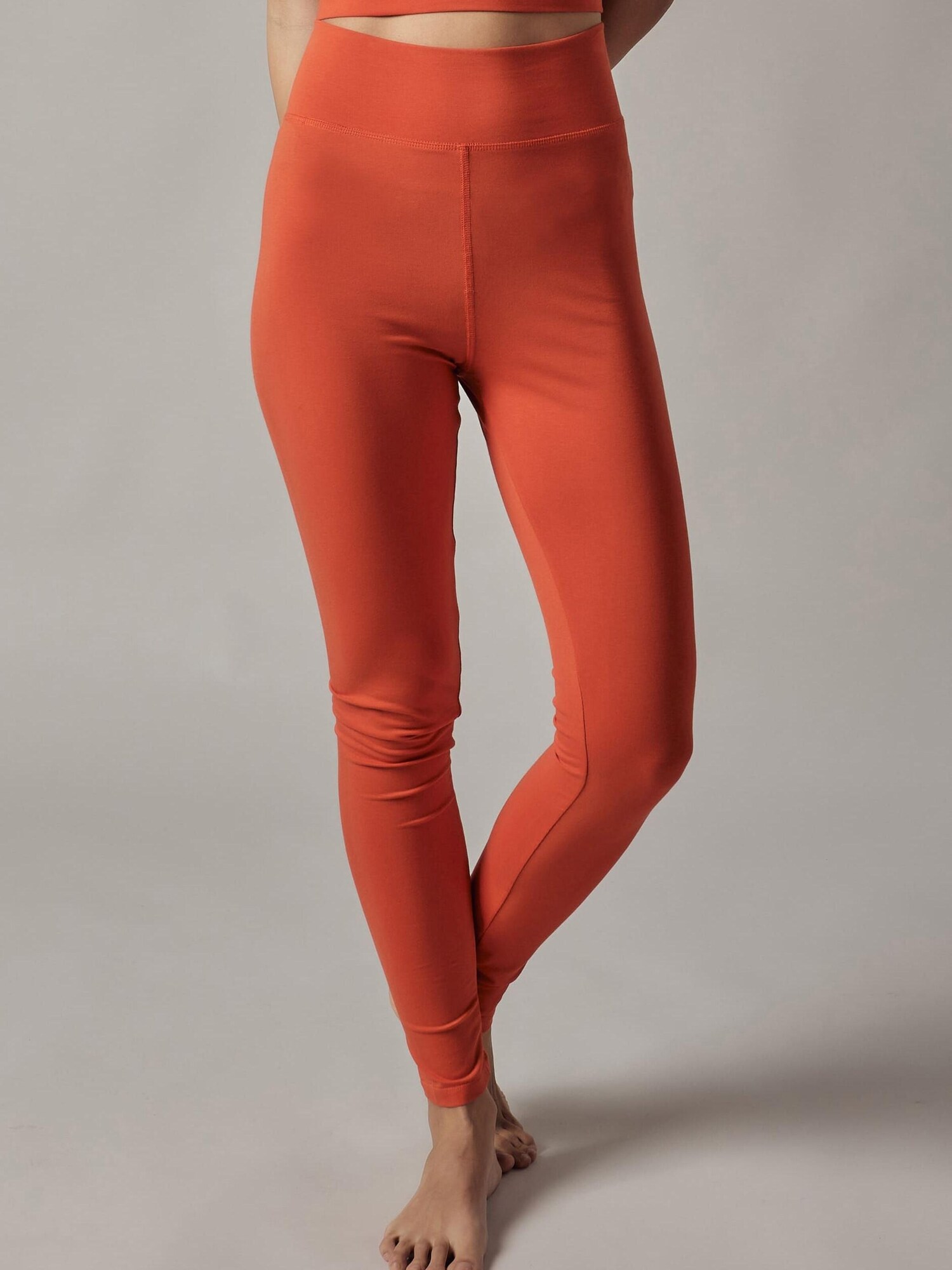 OWN Off With Nature Tajice 'Leggings a Vita Alta' ciglasto crvena