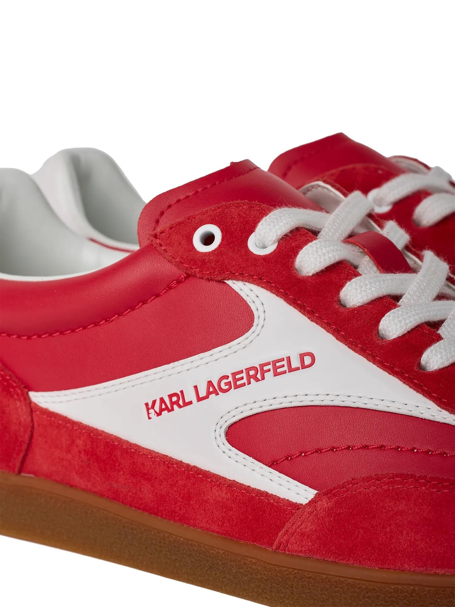 KARL LAGERFELD JEANS Sneakers laag 'Kandidate' kersrood wit