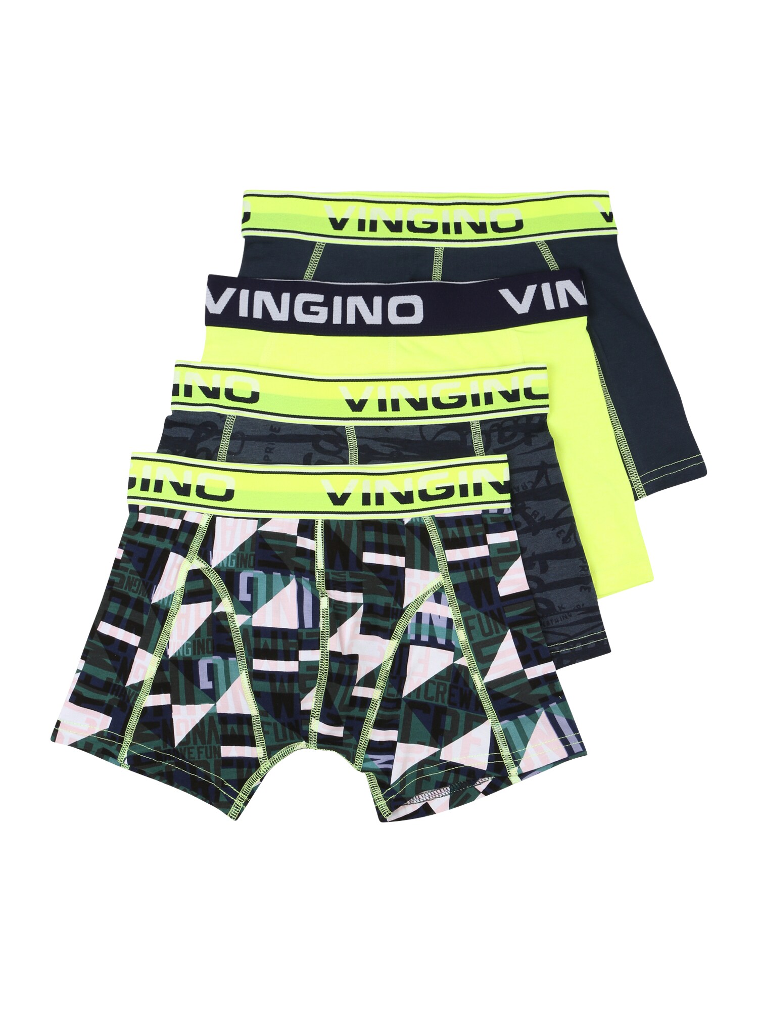 VINGINO Apatinės kelnaitės  neoninė geltona / balta / smaragdinė spalva / juoda