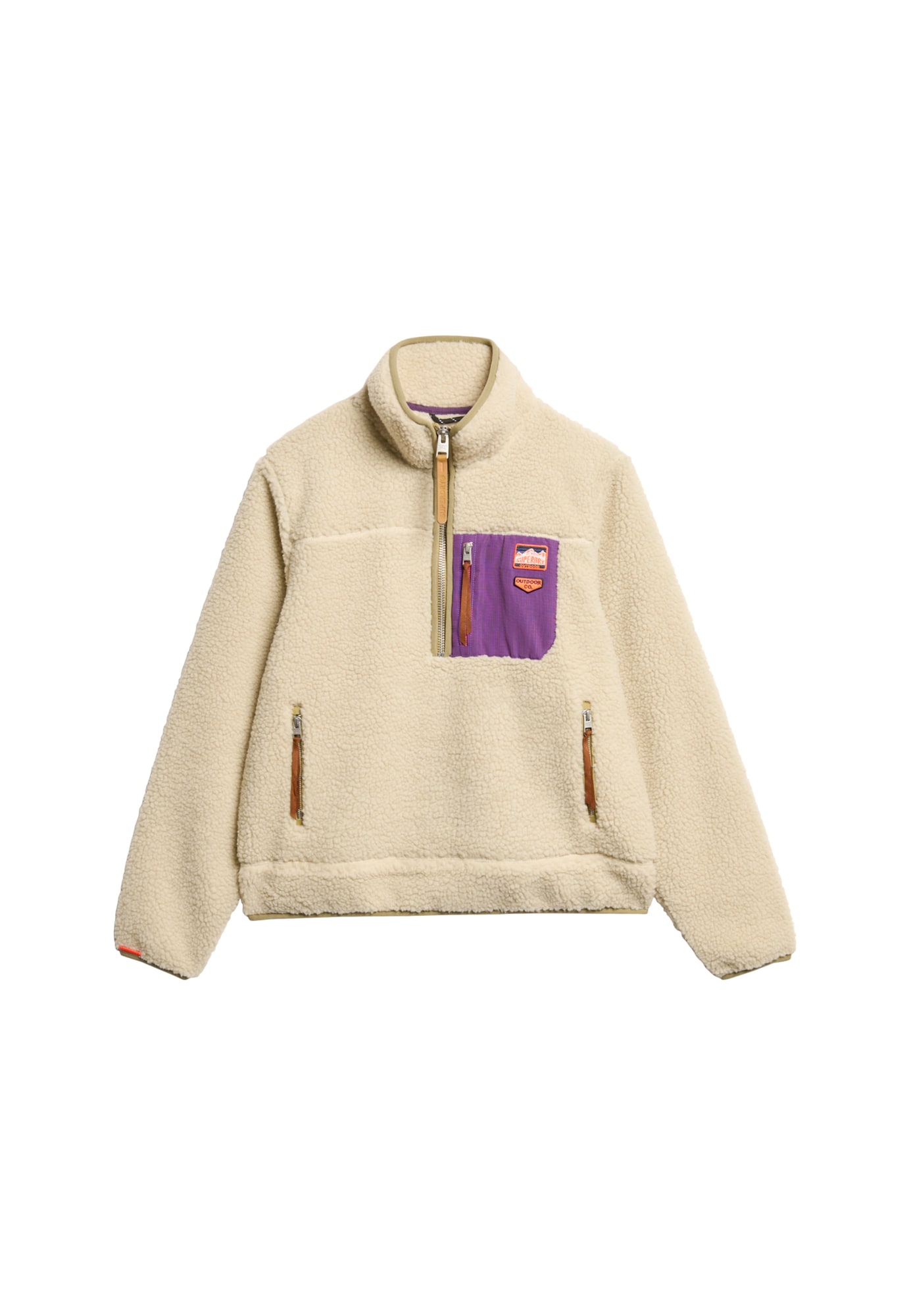 Superdry Pulóver bézs / lila akciós termékkép 1