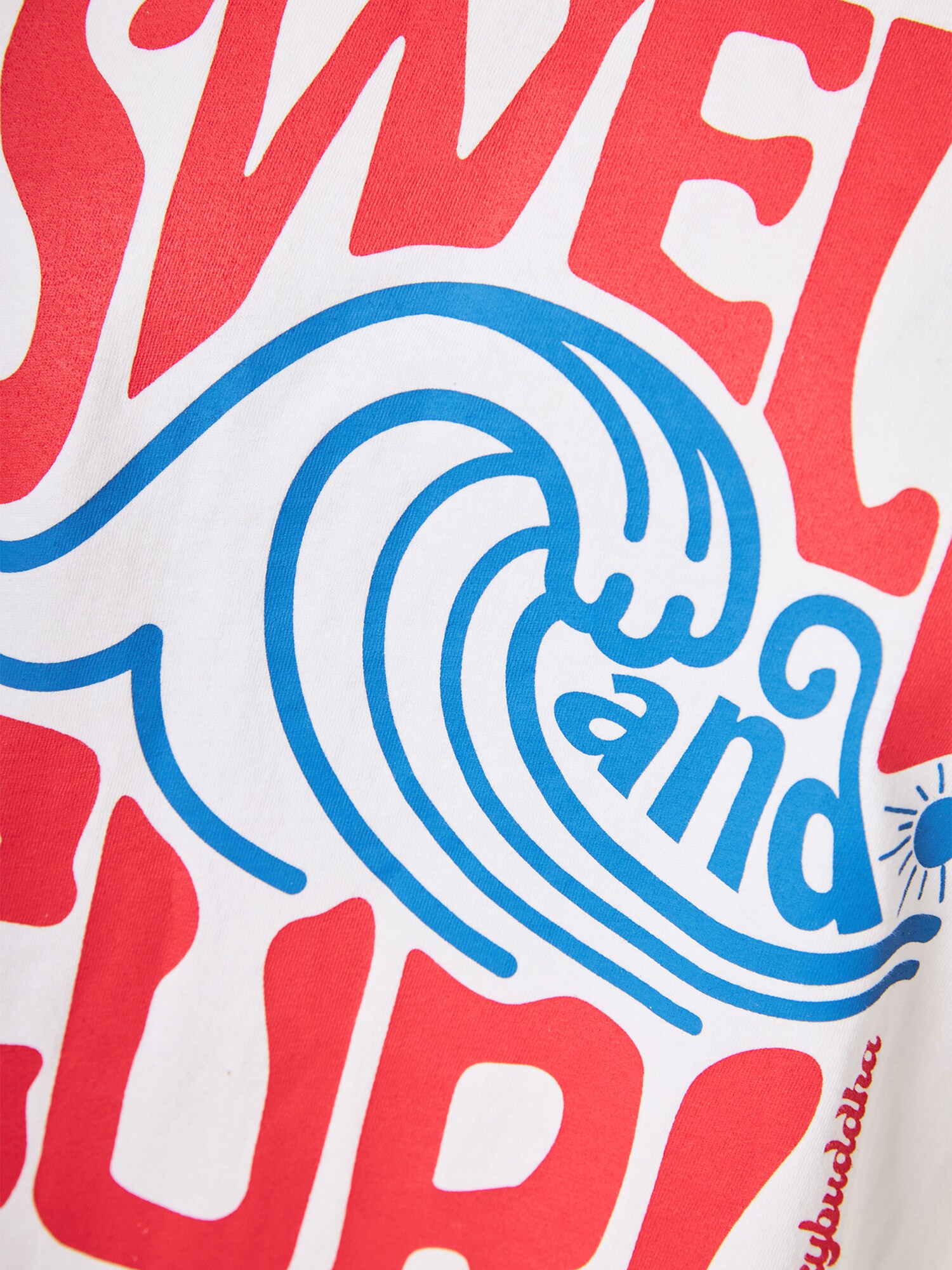 Funky Buddha Póló  kék / piros / fehér termék 2. képe