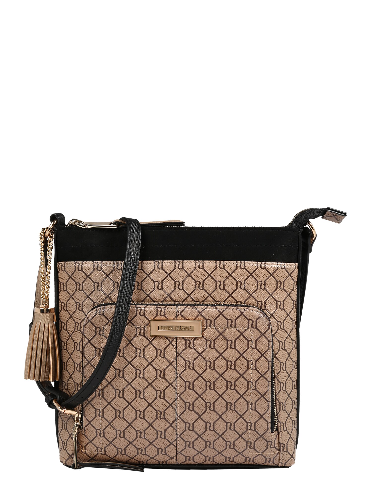 River Island Messenger stiliaus rankinė  smėlio / juoda