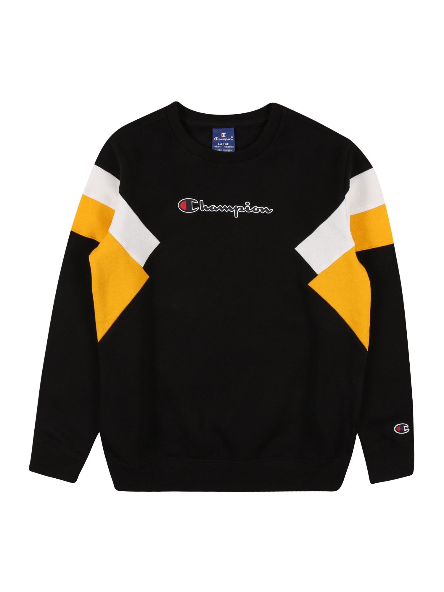 Champion Authentic Athletic Apparel Megztinis be užsegimo  juoda / geltona