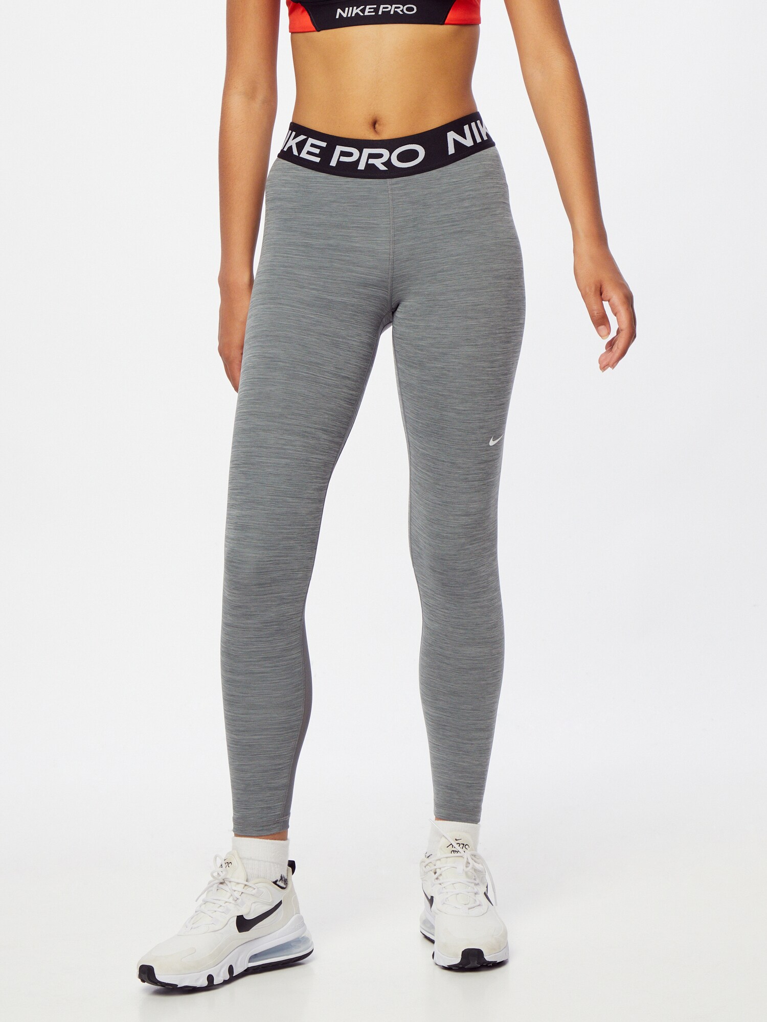 NIKE Sportnadrágok  szürke melír / fekete / fehér termék 2. képe