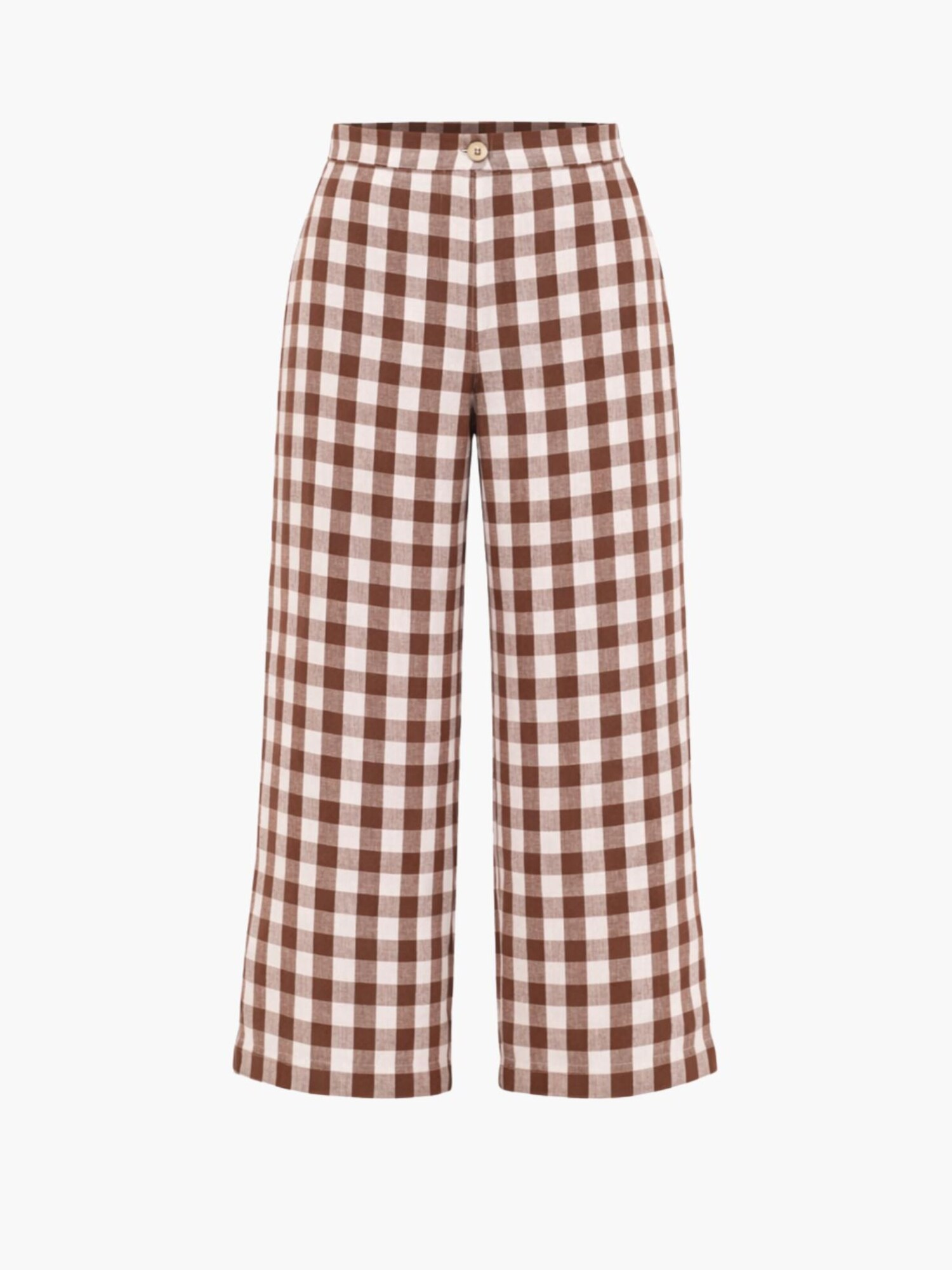 AmourLinen Pantalón de pinzas 'Barbora'  marrón
