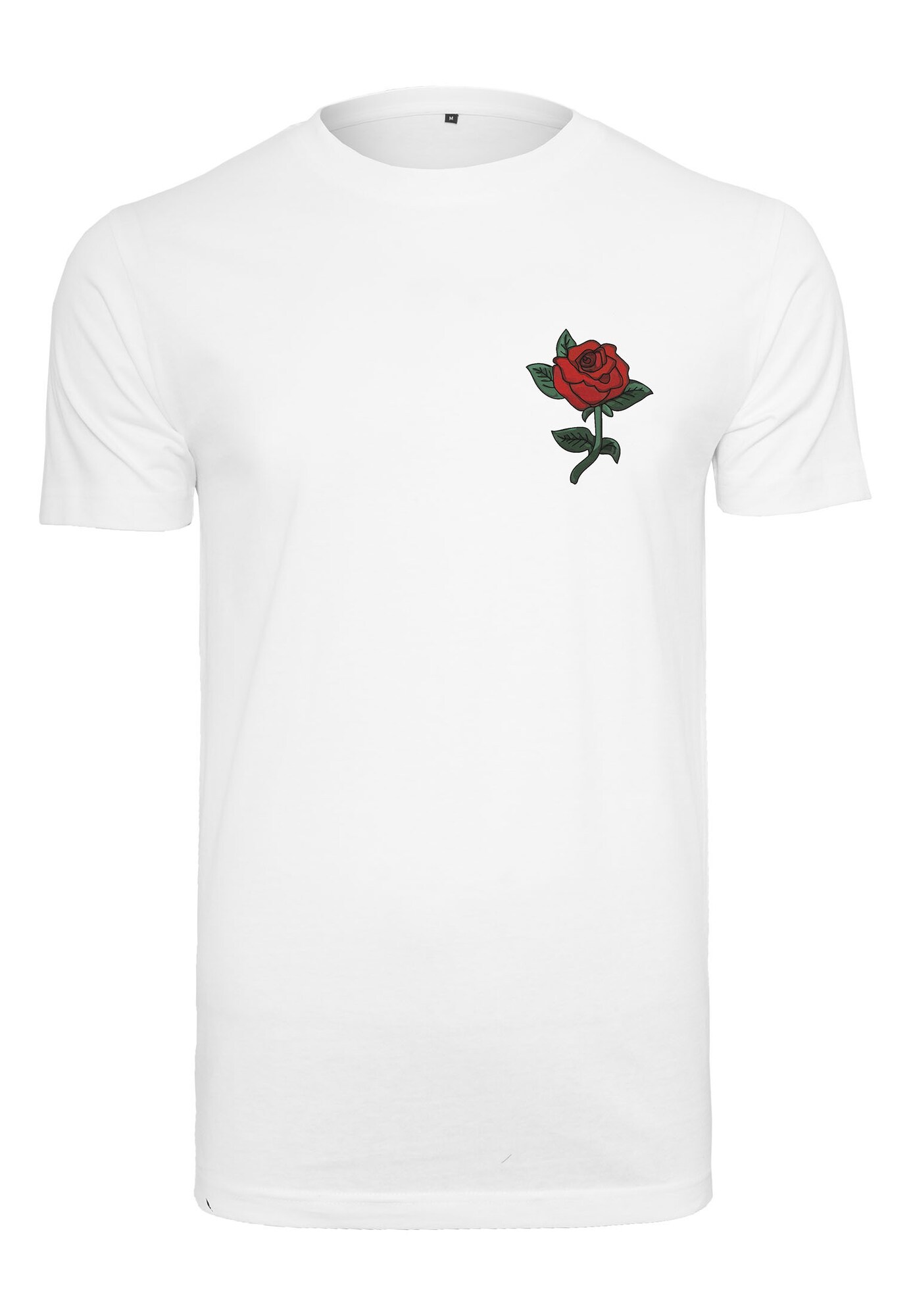 Mister Tee Plus Size Marškinėliai 'Rose'  balta / šviesiai raudona / smaragdinė spalva