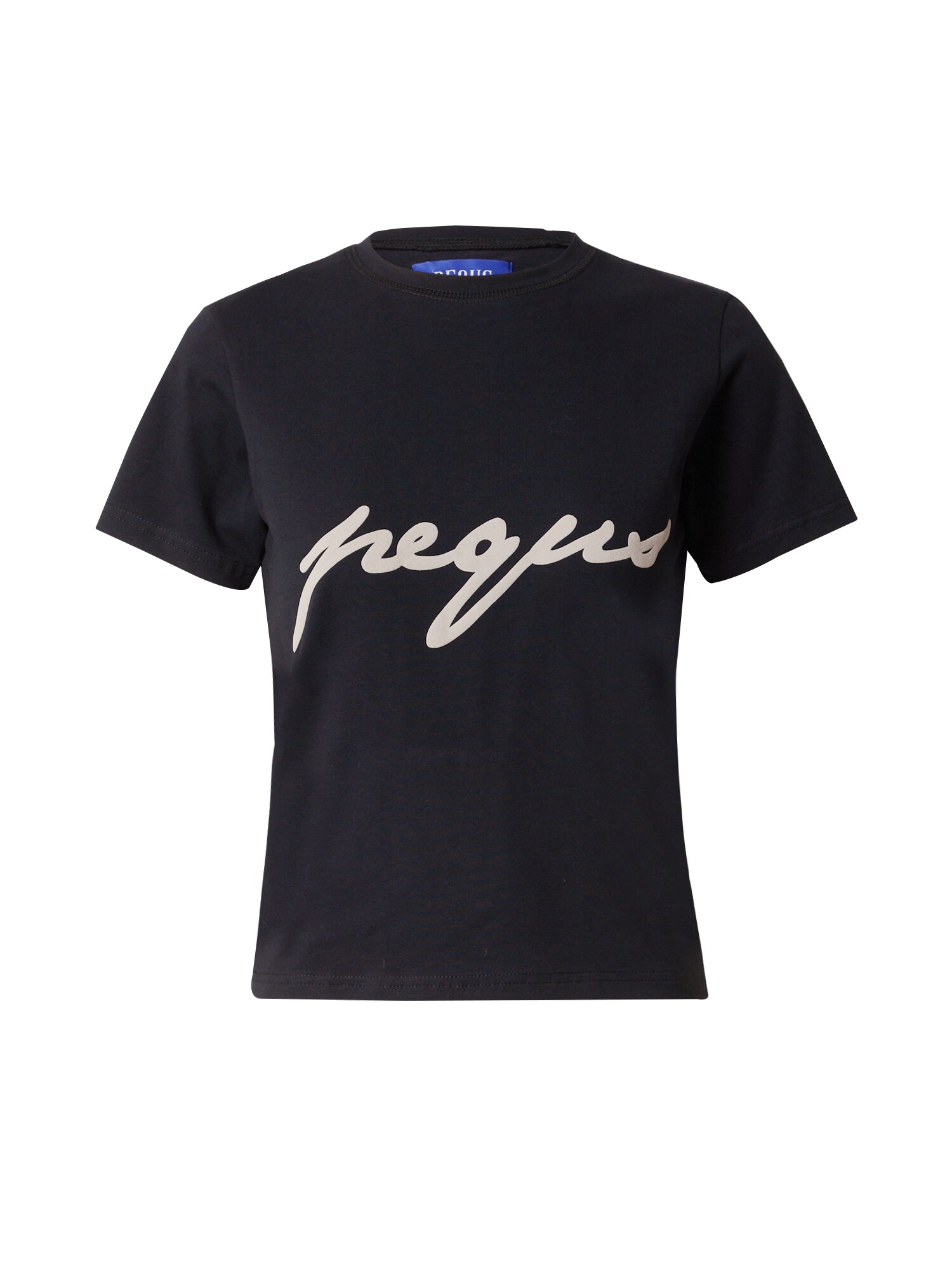 Pequs Tricou  ecru / negru