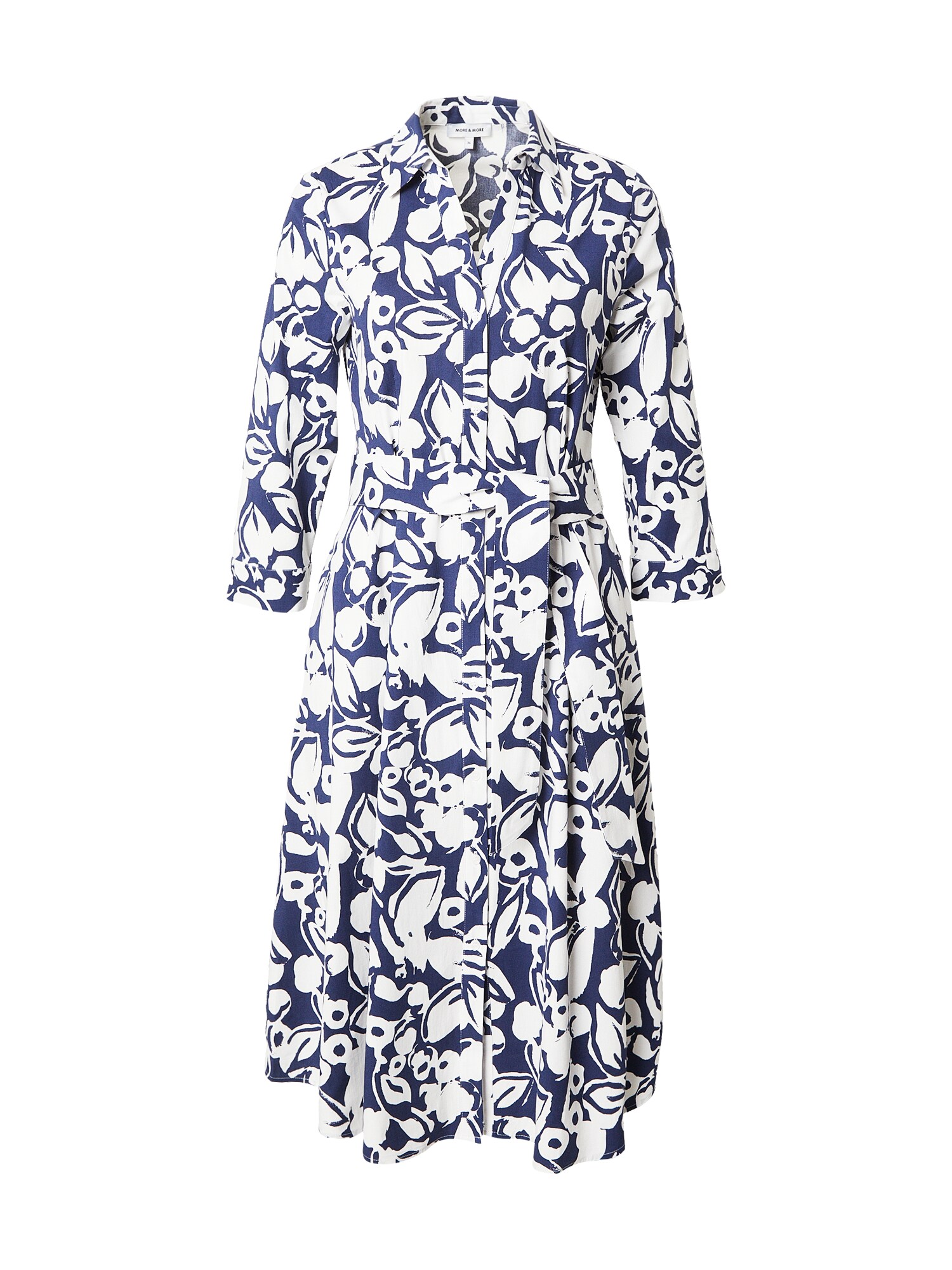 MORE & MORE Rochie tip bluză  bleumarin / alb