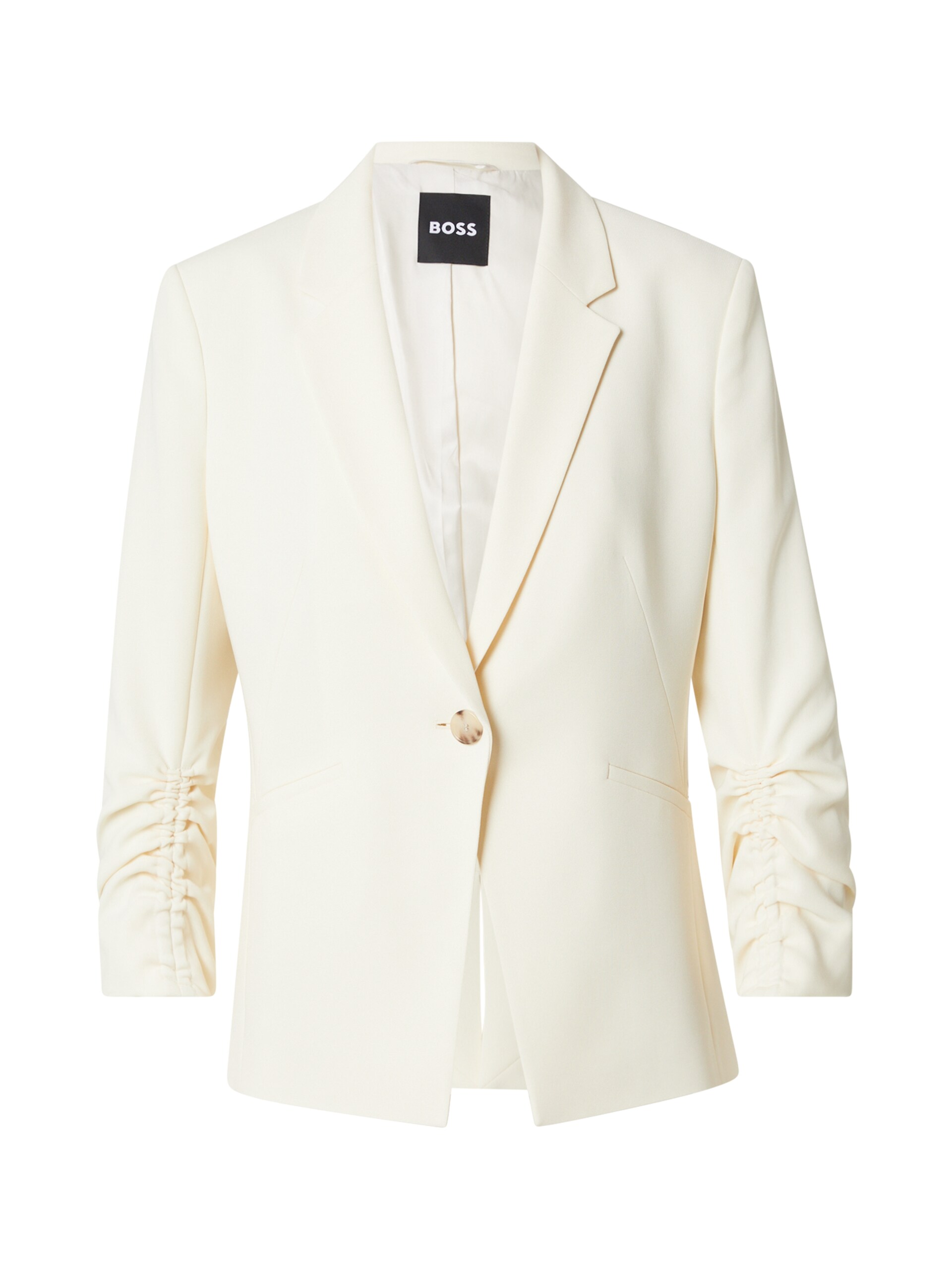 Boss Slim-fit blazer in Japanese crepe with ruched sleeves dam – bild 5