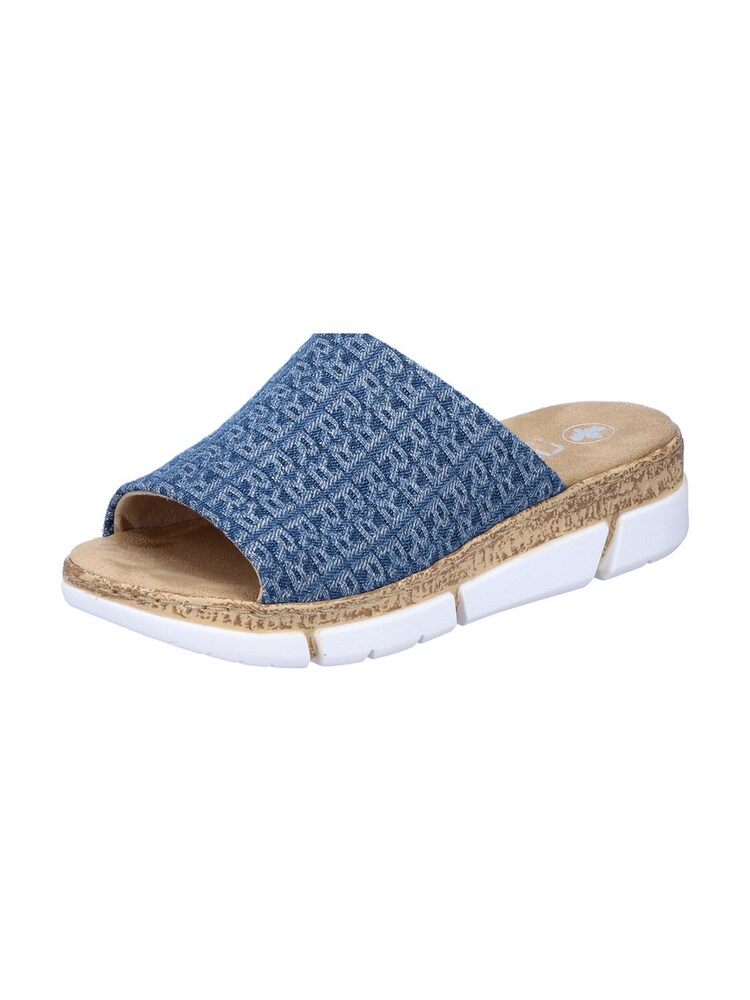 Rieker Pantolette Damen Größe 36 blau / hellblau