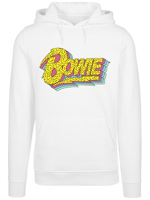 F4NT4STIC Sweatshirt ‘David Bowie Moonlight 90s Logo’ Gemengde kleuren / Wit