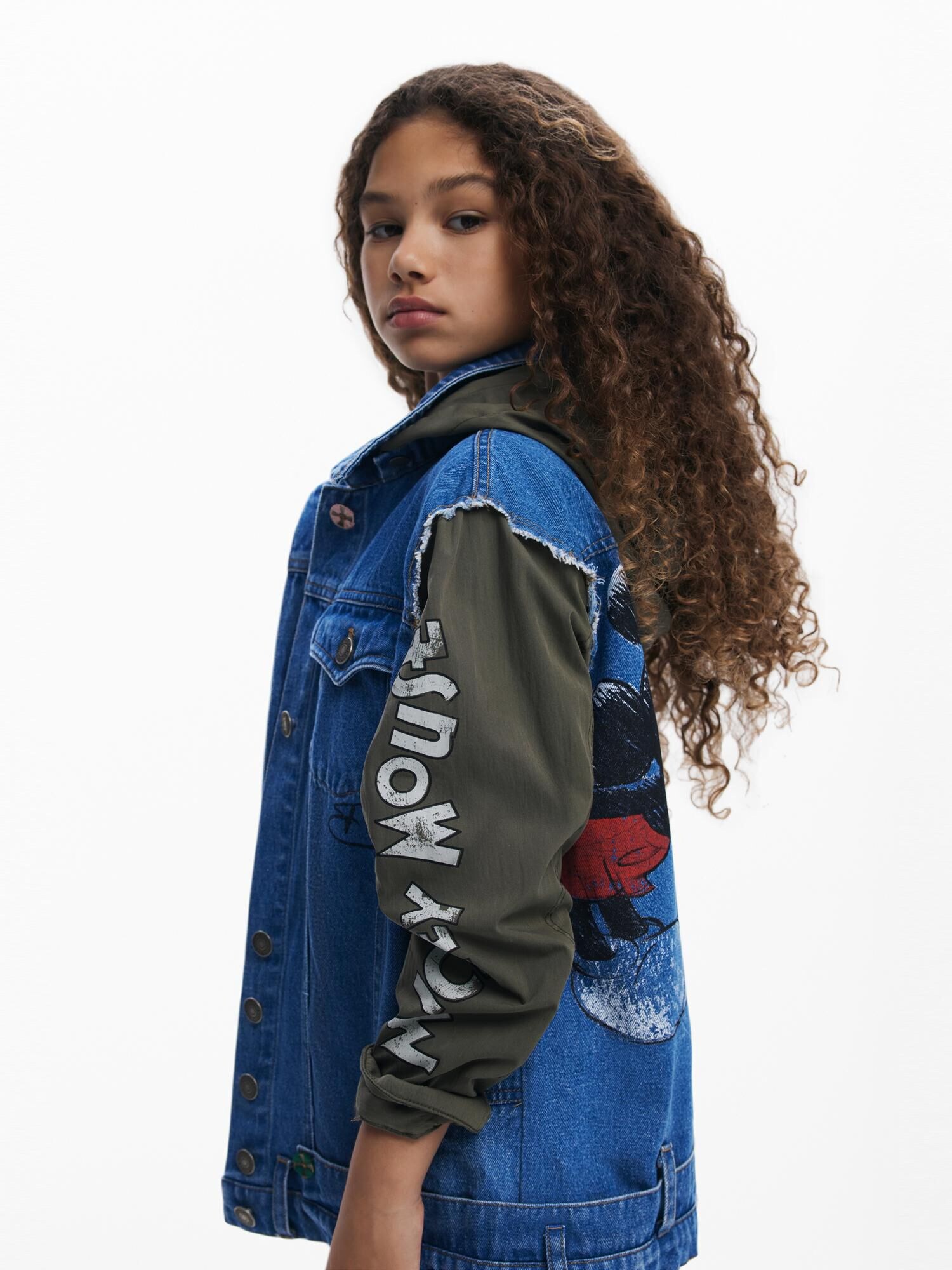 Desigual Chaqueta de entretiempo 'Mickey and Minnie Mouse™' azul / grafito – imagen 3