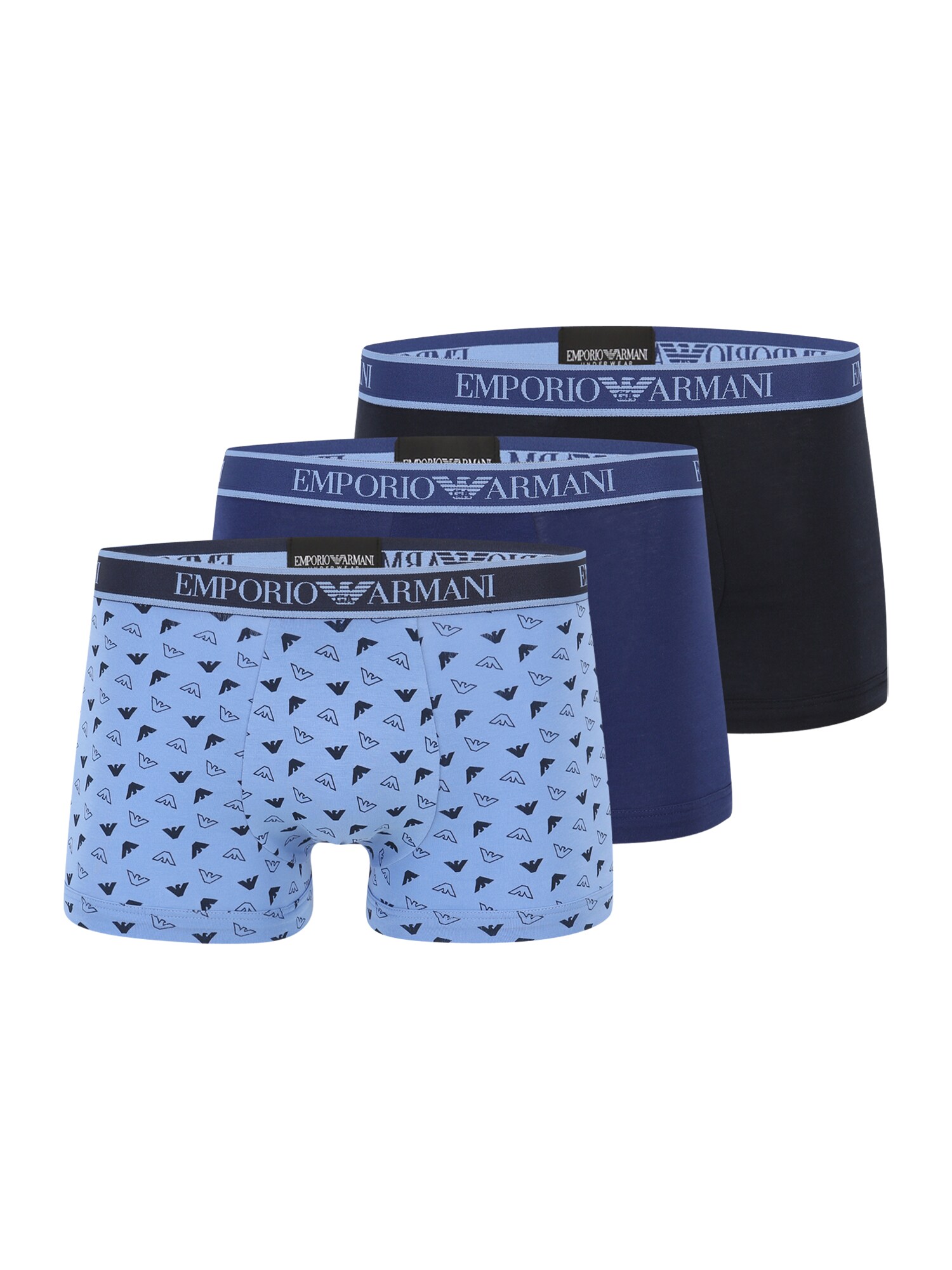 Emporio Armani Boxeri  albastru / bleumarin / albastru deschis