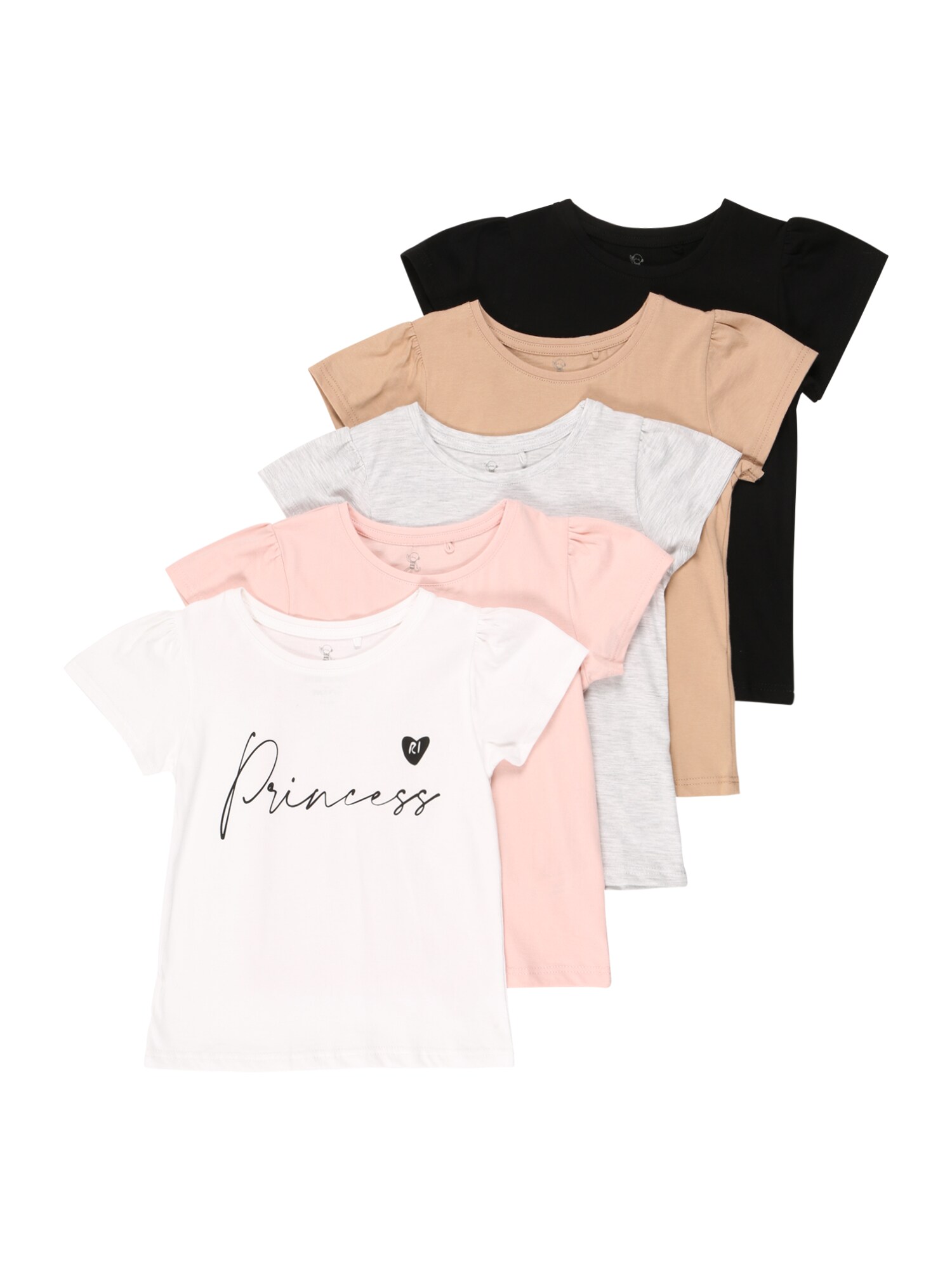 River Island Marškinėliai  gelsvai pilka spalva / rožių spalva / juoda / balta / mišrios spalvos
