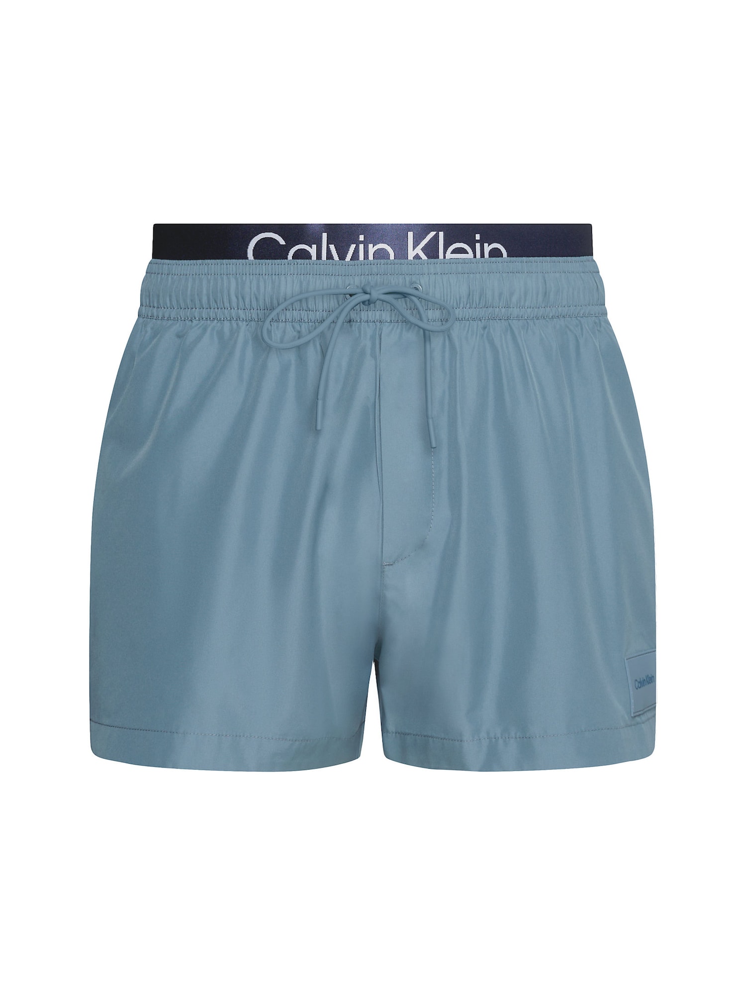 Calvin Klein Swimwear Plavecké šortky 'Steel'  dymovo modrá / čierna / biela
