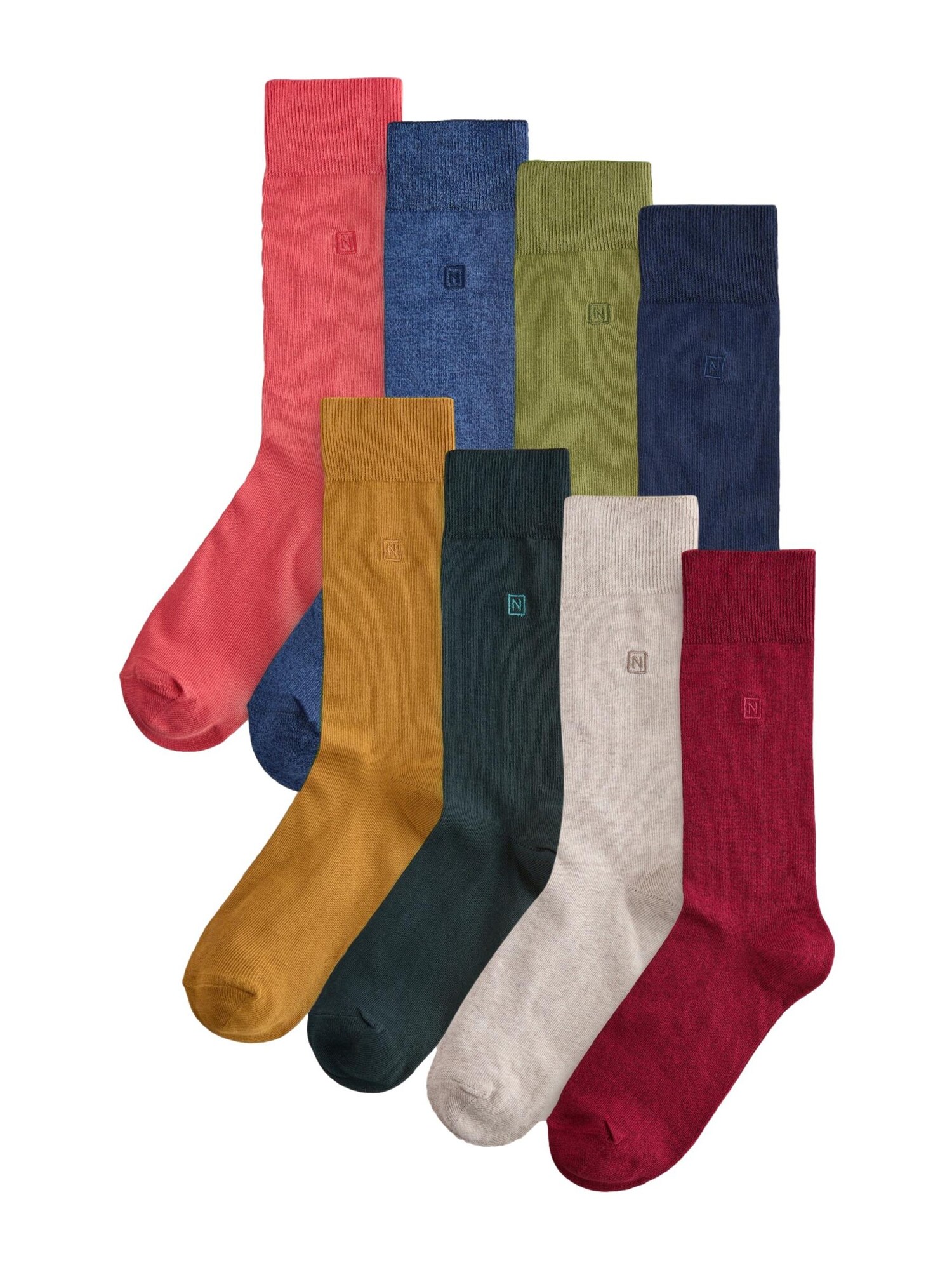 Next Șosete  bleumarin / albastru cobalt / kaki / roșu bordeaux