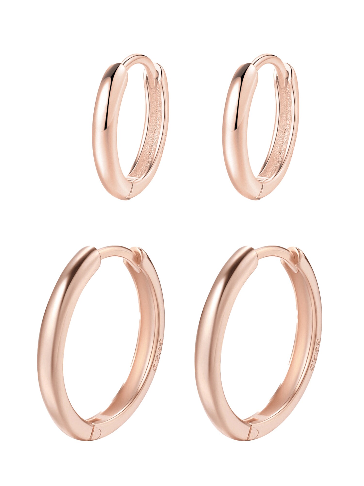 Hey Happiness Oorbellen 'Grace Duo' Rose-goud