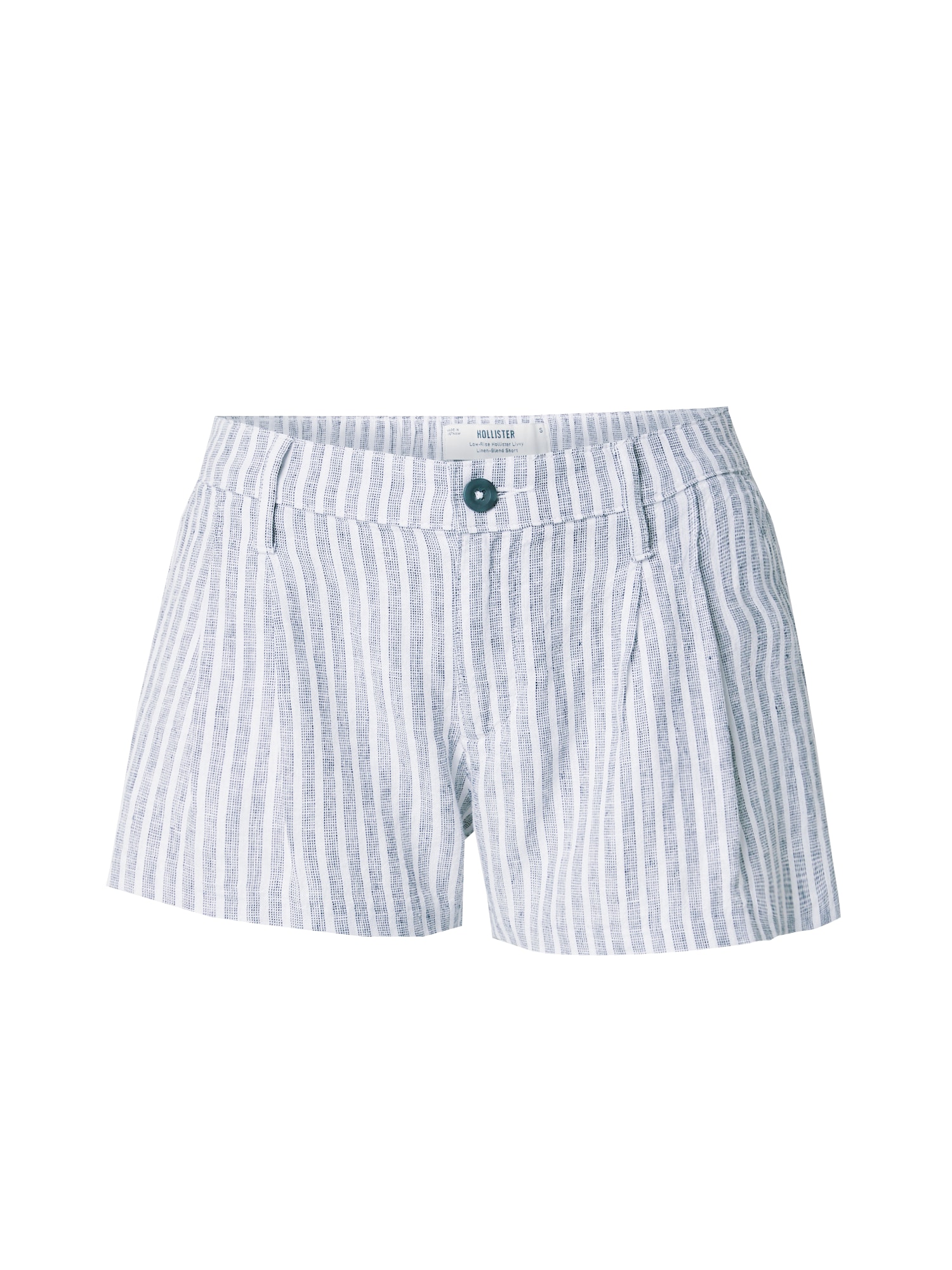 HOLLISTER Plisované nohavice 'LIVVY'  námornícka modrá / biela