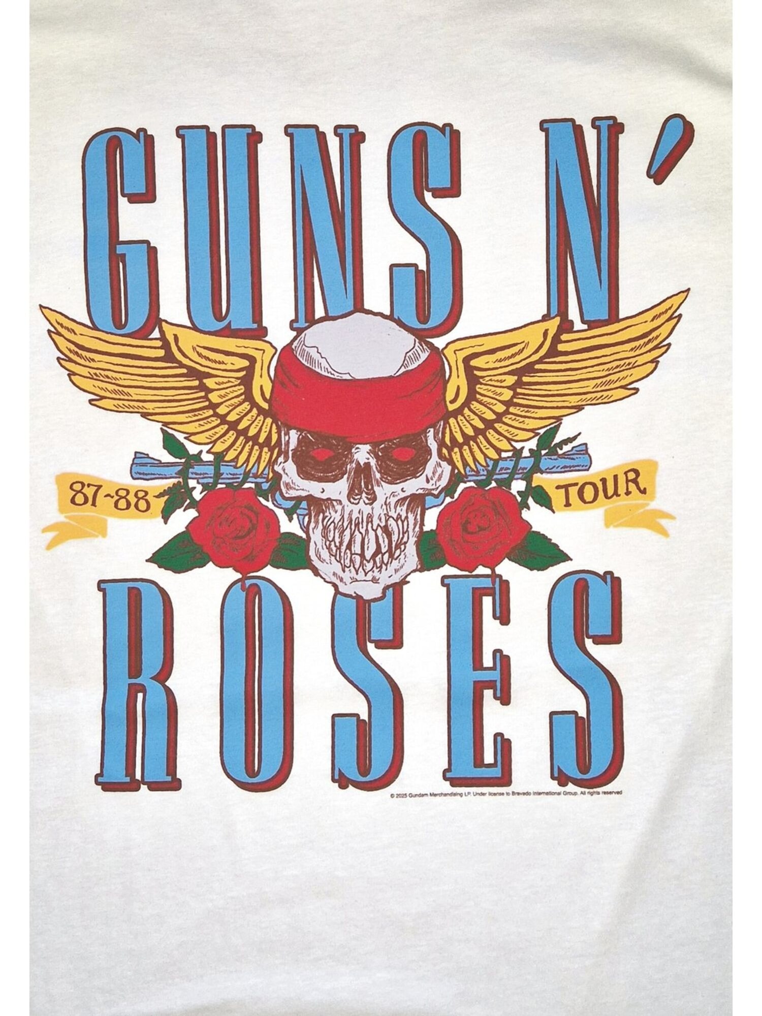 GUNS N' ROSES Camiseta 'Guns N´Roses Americana Skull T-Shirt' blanco – imagen 2