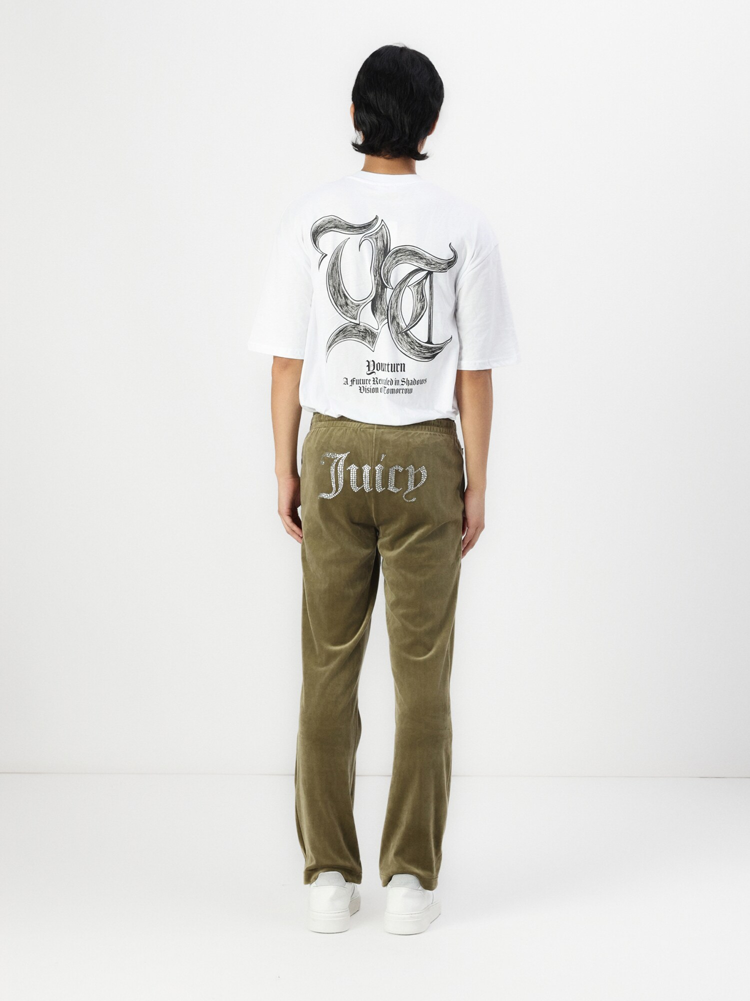 Juicy Couture Nohavice  olivová (obrázok 3)