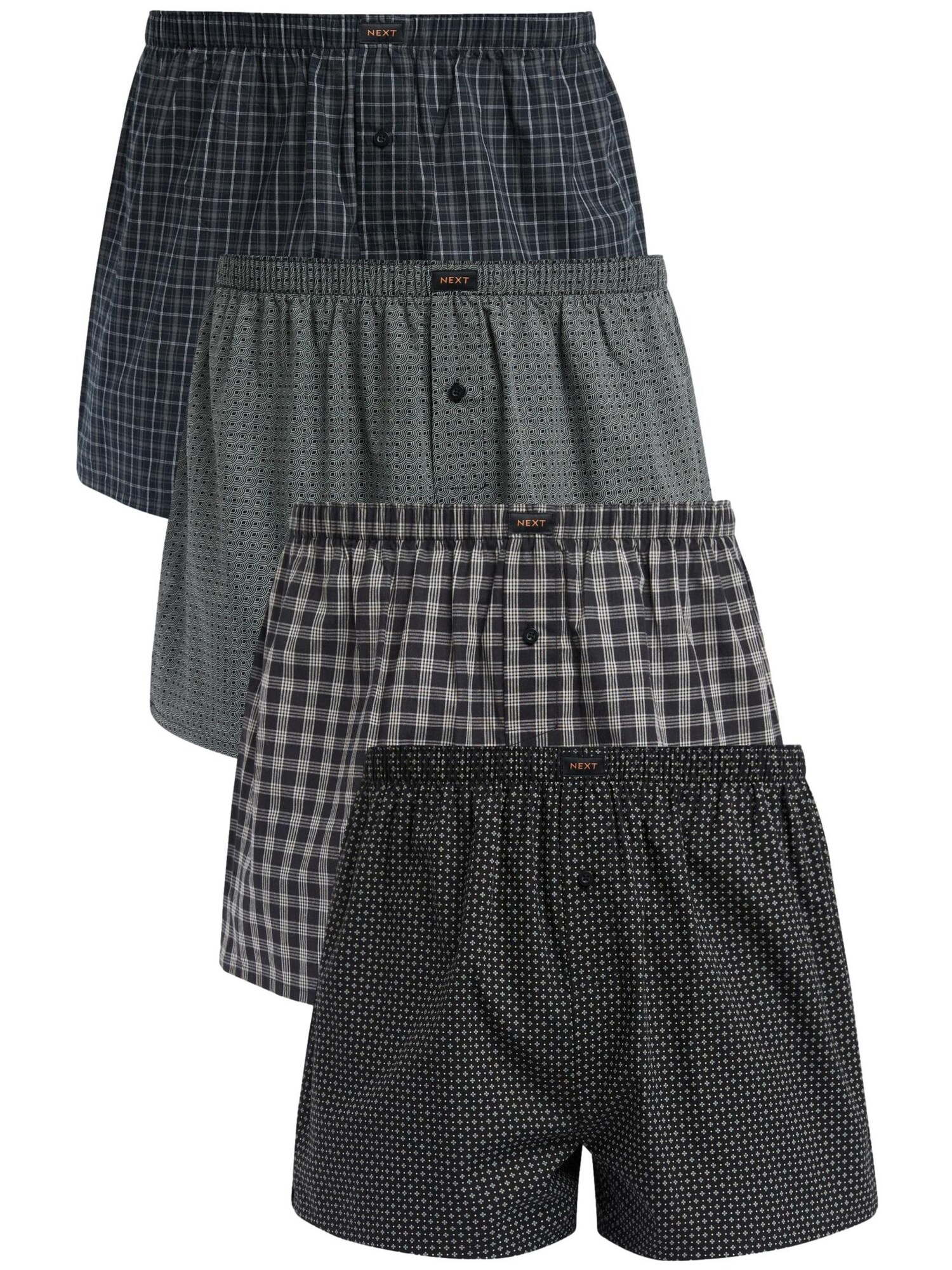 Next Boxeri  gri deschis / negru / alb