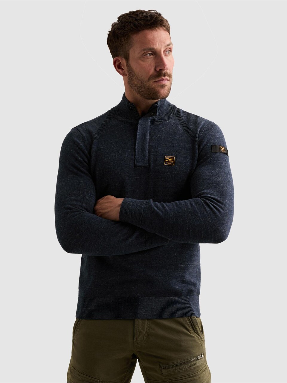 Tröja 'Pullover with half-zip and raglan sleeves'
