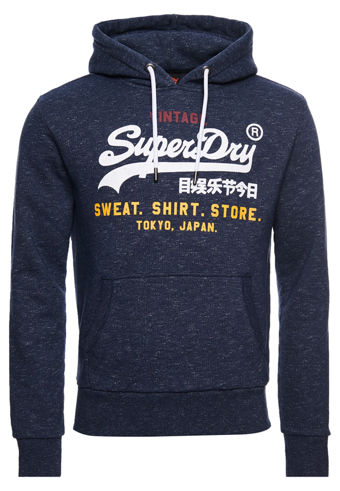 Superdry Megztinis be užsegimo  geltona / balta / melsvai pilka / pastelinė raudona