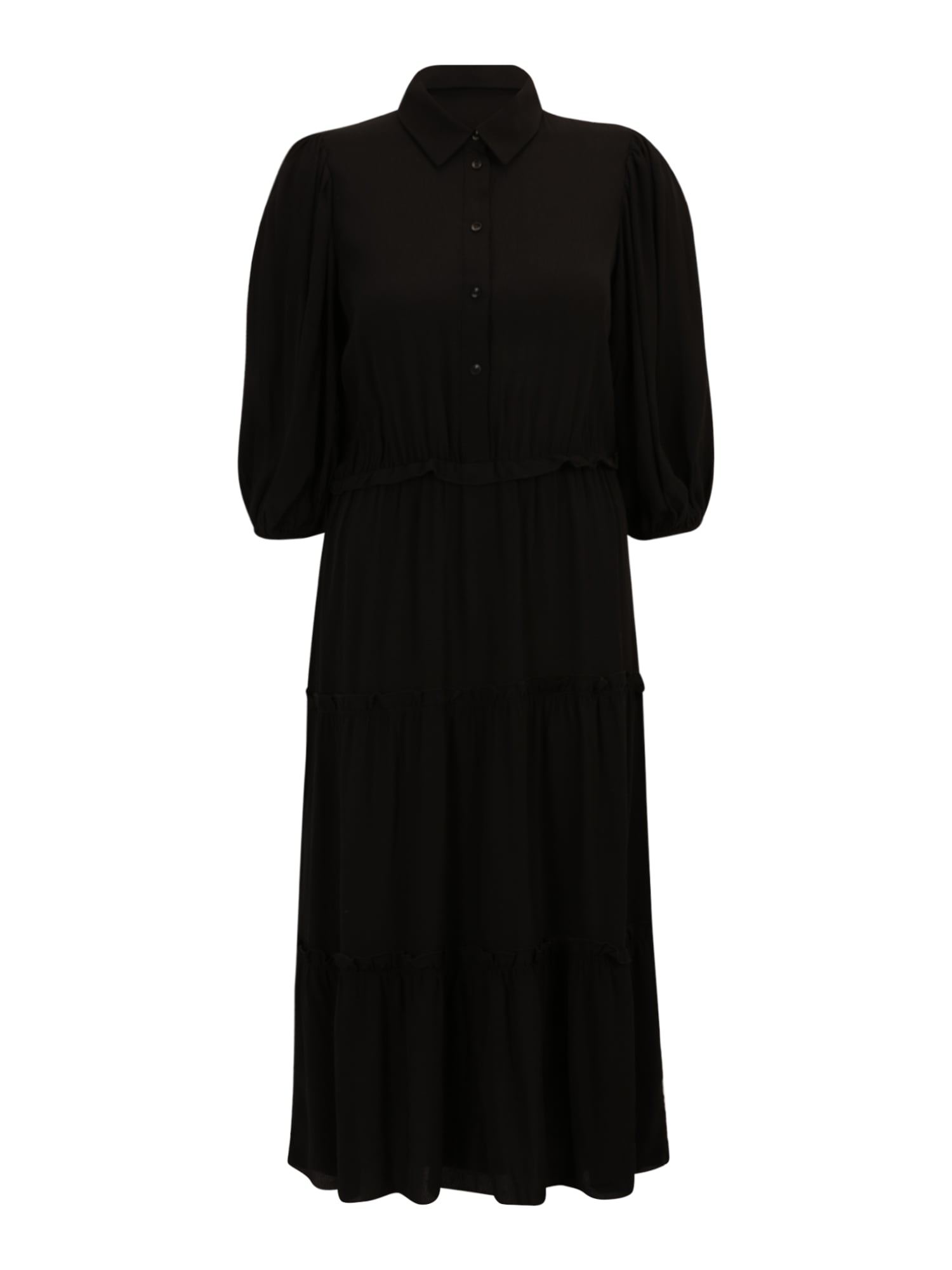 ESPRIT Košeľové šaty  čierna