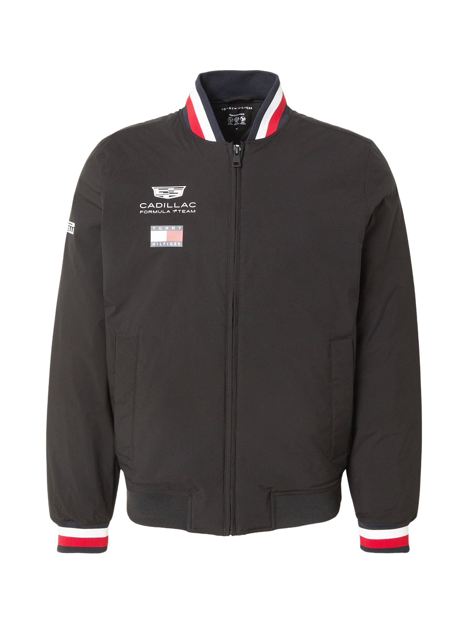 TOMMY HILFIGER Prechodná bunda 'TH x CF1 REPLICA VARSITY'  červená / čierna / biela