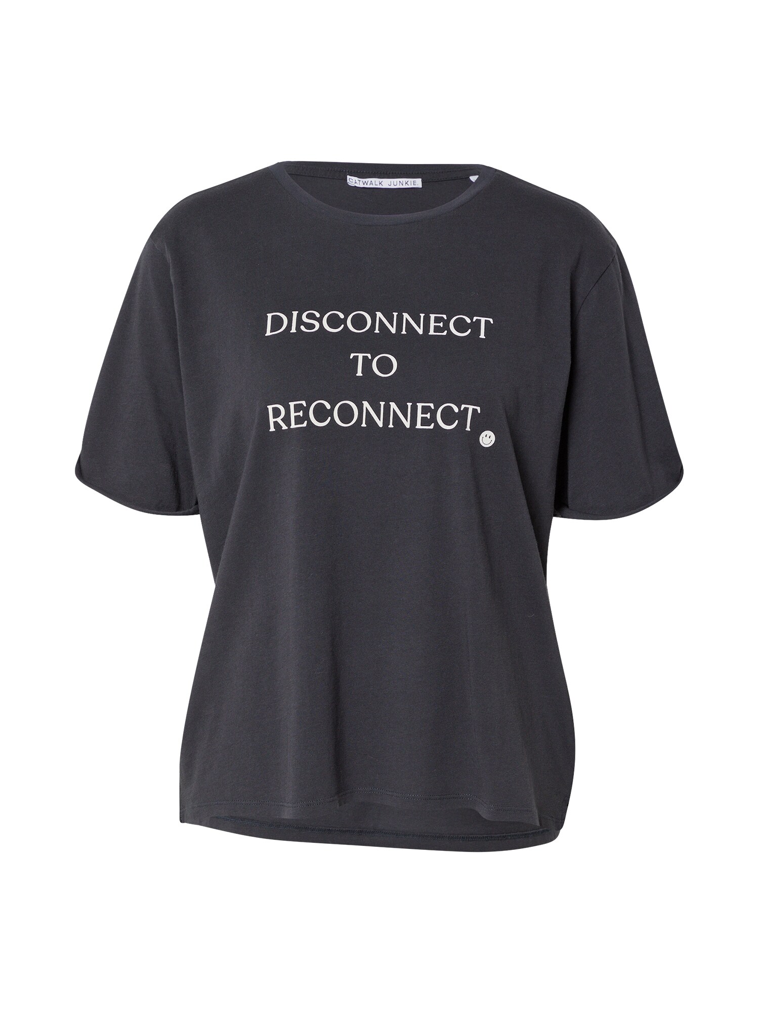 CATWALK JUNKIE Marškinėliai 'CONNECT' antracito spalva / balta
