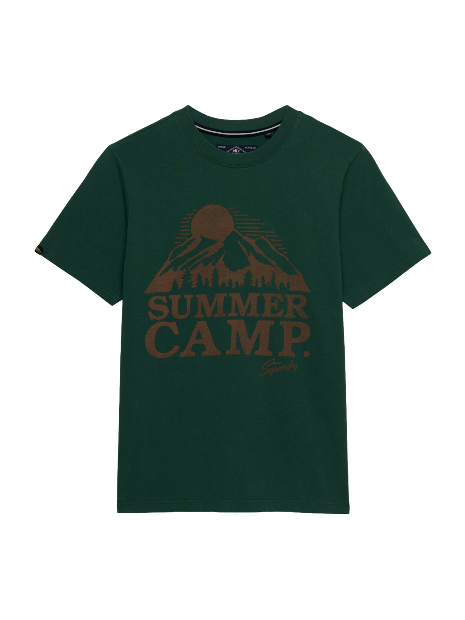 Superdry & Co Tricou 'Retro Outdoor'  maro / verde pin