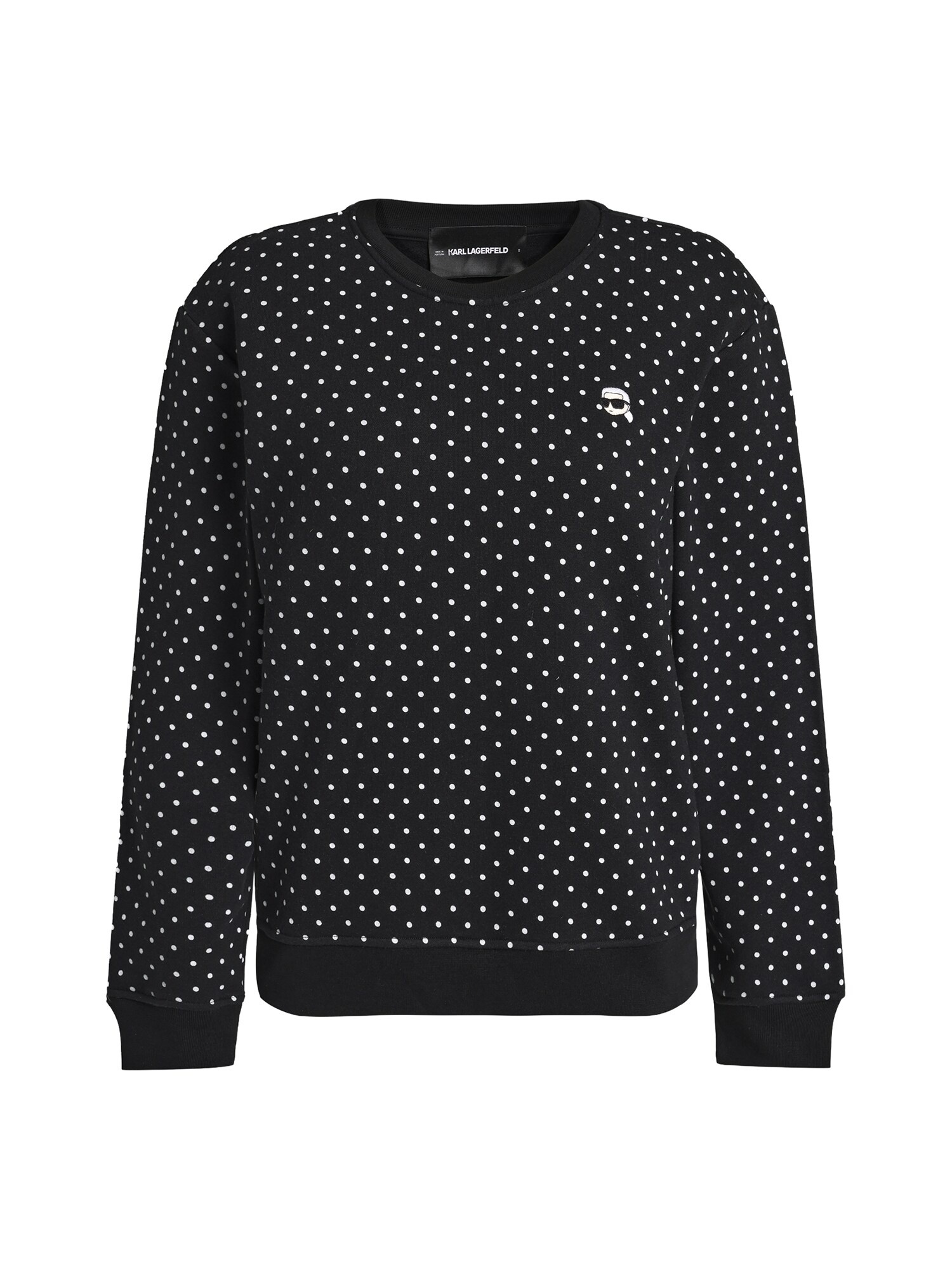 Karl Lagerfeld Bluză de molton Ikon negru / alb