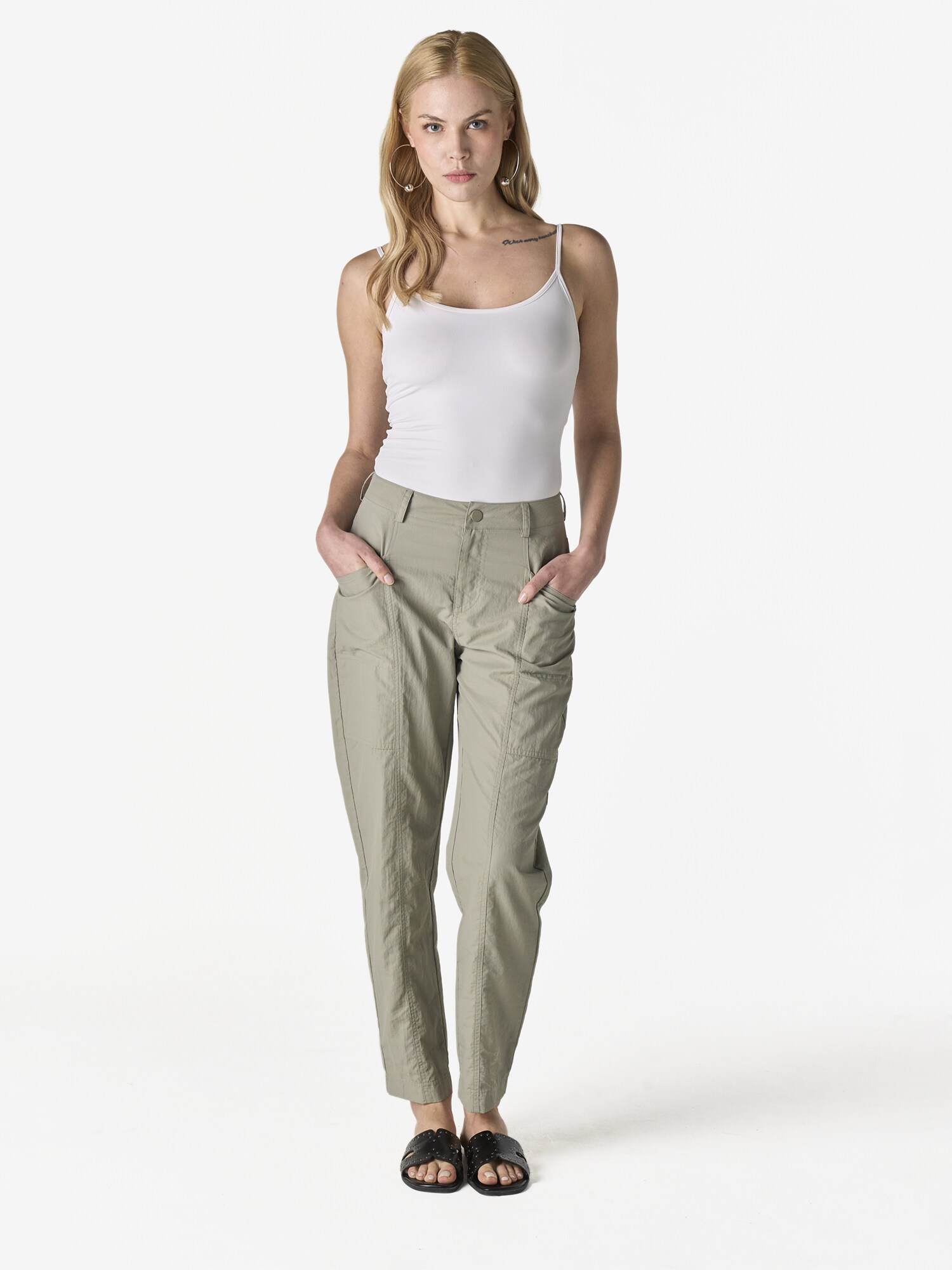 KOROSHI Pantaloni  kaki