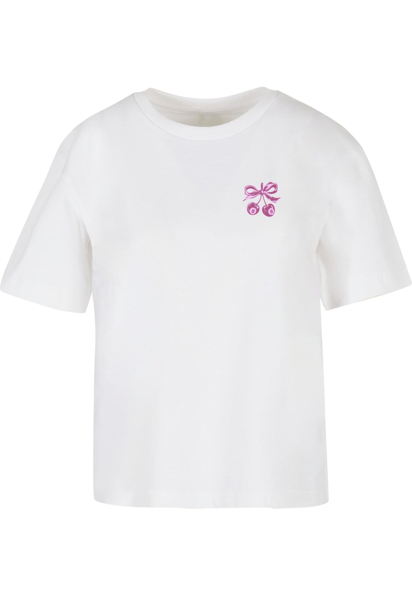 Miss Tee Camiseta 'Lucky Girl Syndrome'  lila / lila oscuro / blanco