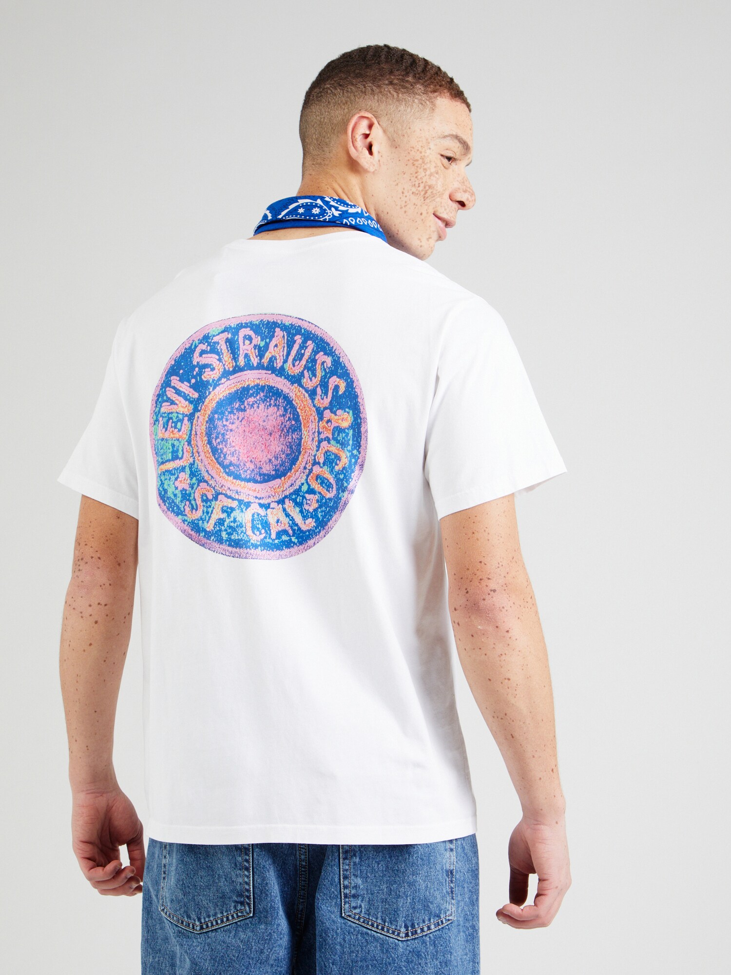LEVI'S ® Póló 'LSESS'  kék / narancs / pitaja / fehér termék 2. képe