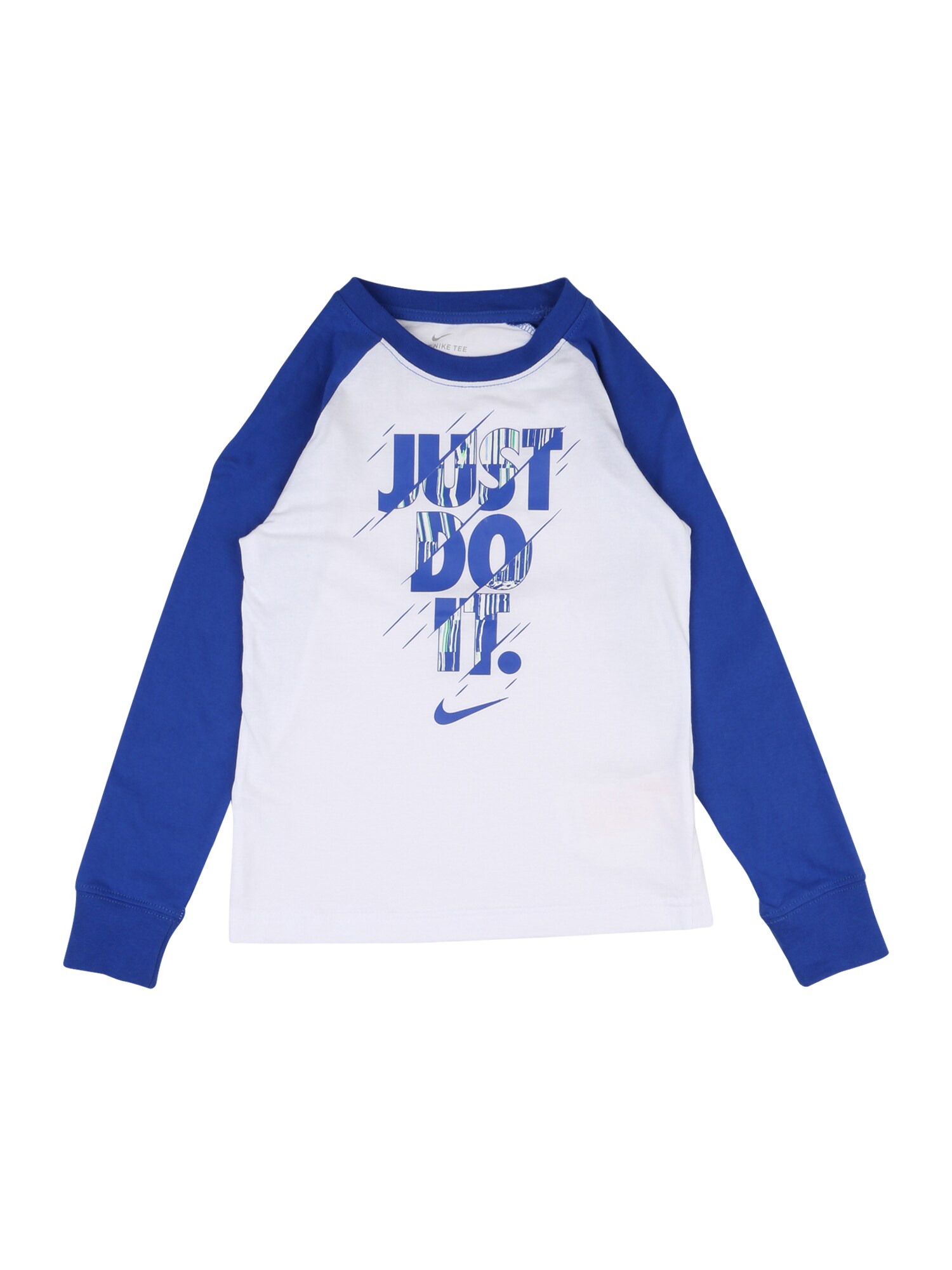 Nike Sportswear Megztinis be užsegimo 'SPLIT'  balta / sodri mėlyna („karališka“)