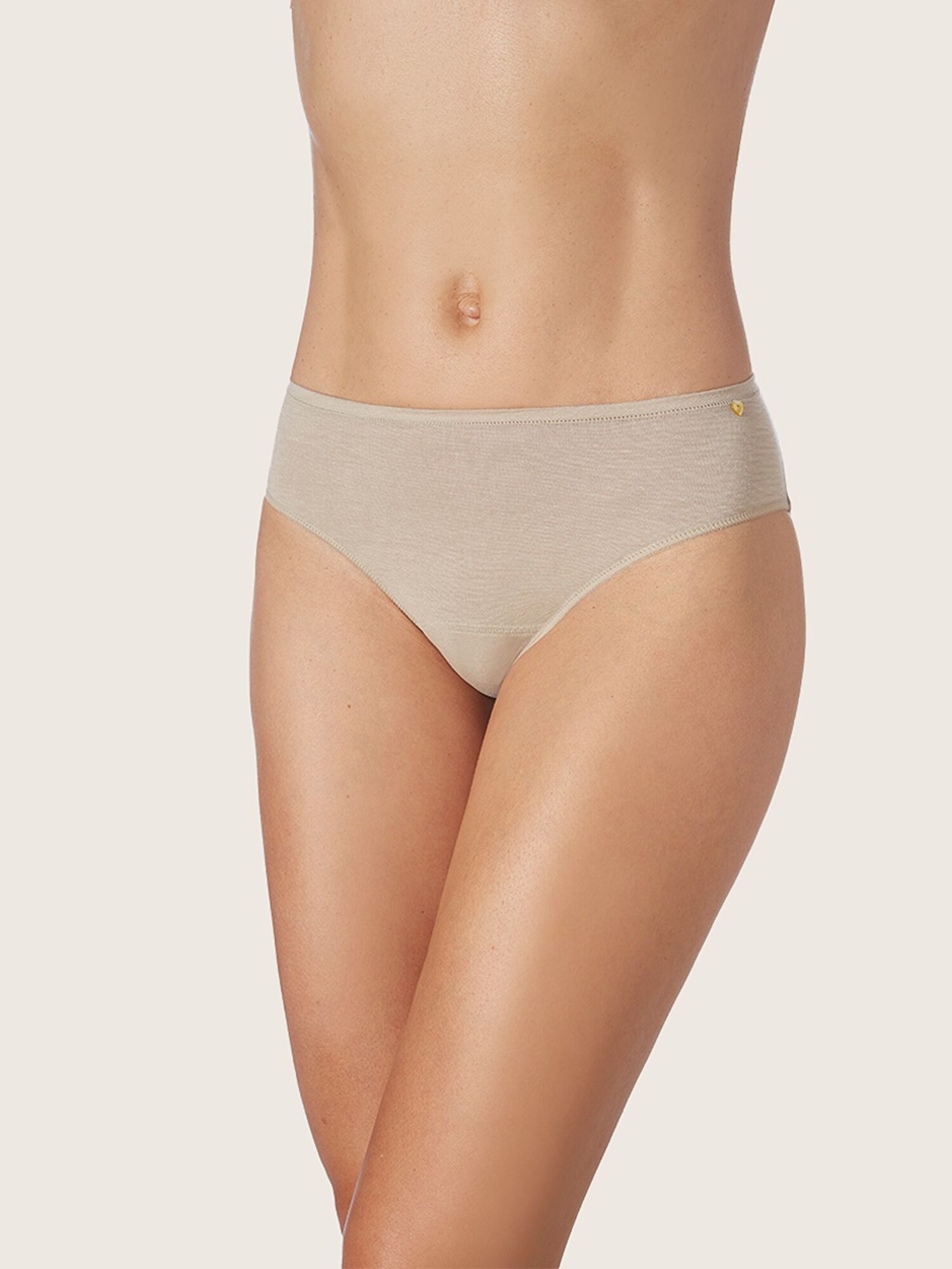 zd ZERO DEFECTS Panti 'Diana mid waist Soy fiber'  beige